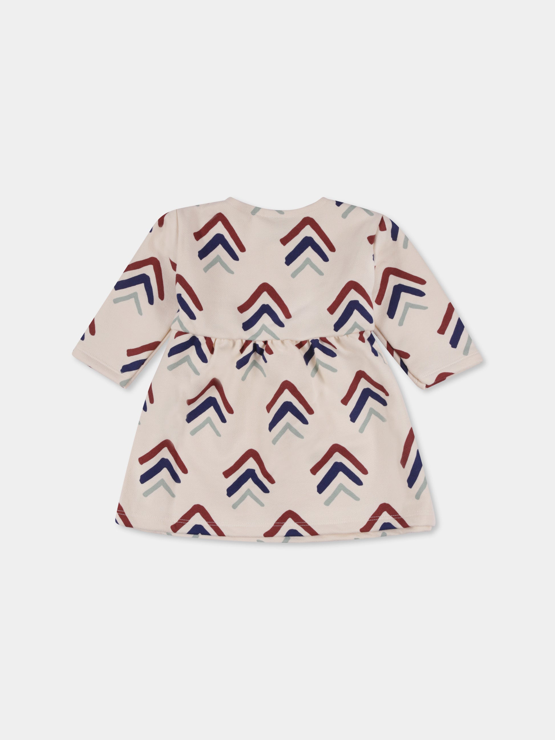 Vestito beige per neonata con stampa grafica,Petit Bateau,A0ACN 01