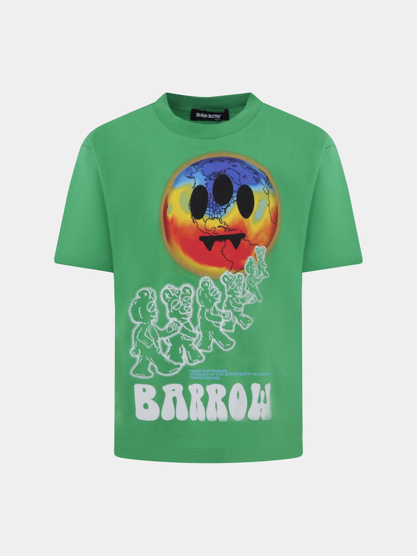 Green t-shirt for boy with smiley