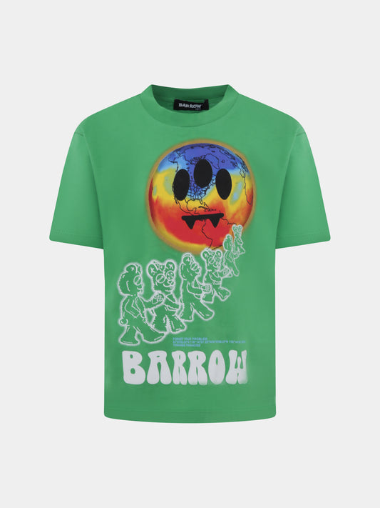 Green t-shirt for boy with smiley