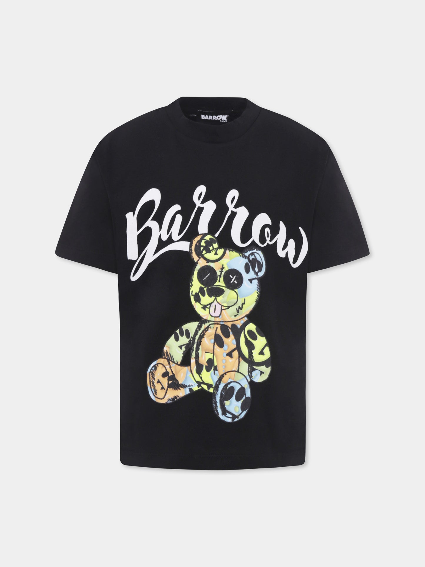 Black t-shirt for kids with Bear print