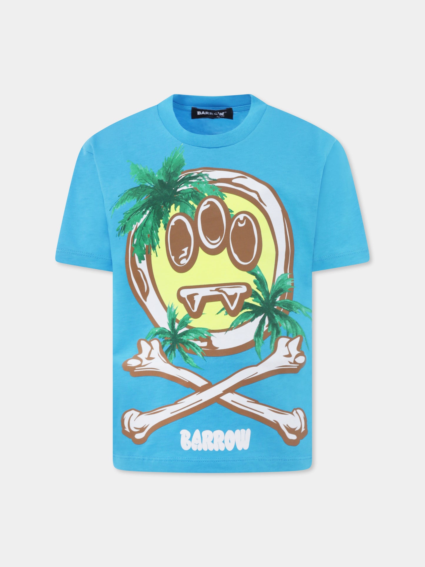 Light blue t-shirt for kids with smiley