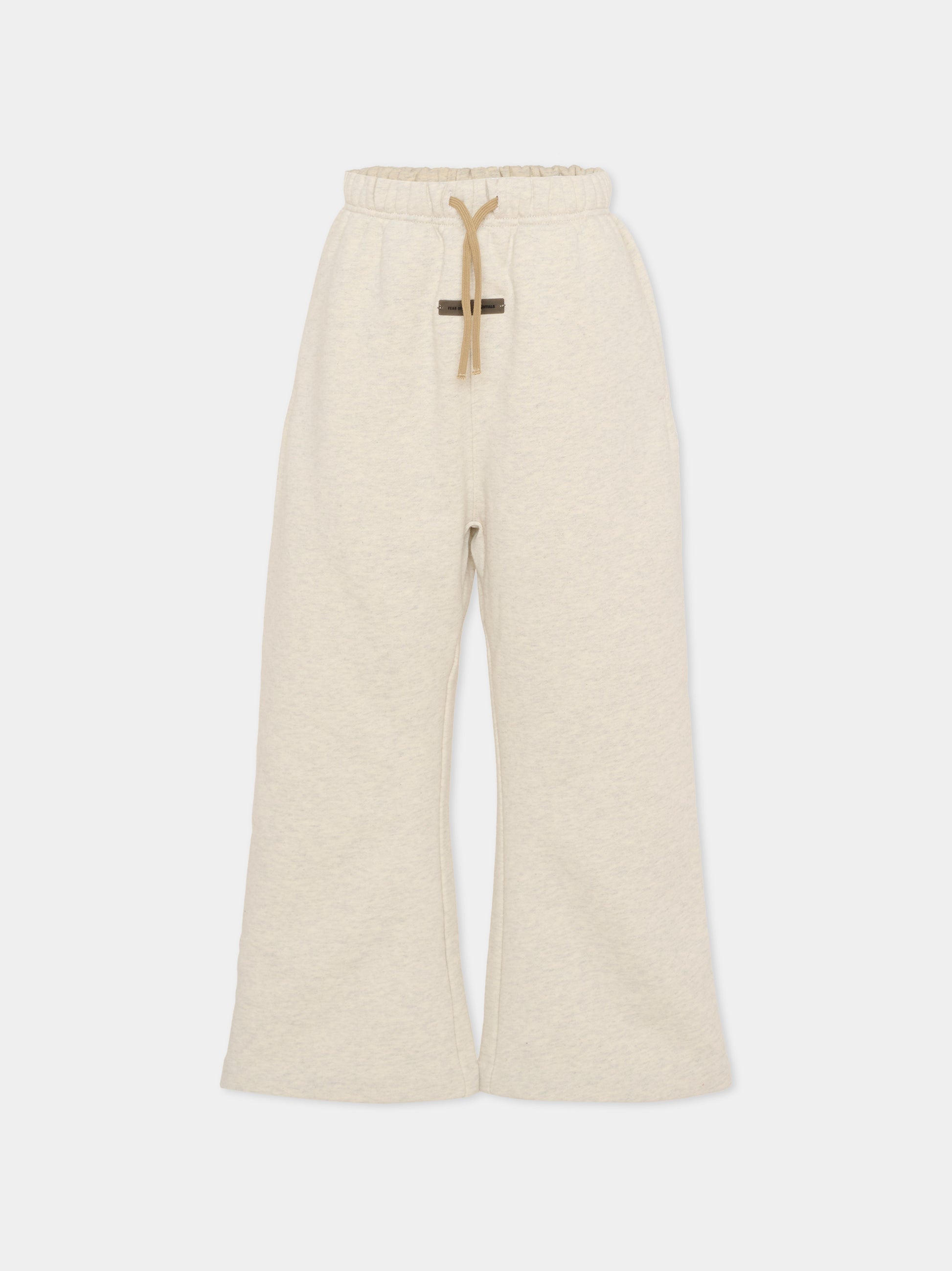 Pantaloni grigi per bambini con logo,Fear Of God Essentials,785HO253211K OATMEAL HEATHER