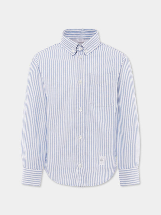 Light blue shirt for boy with logo