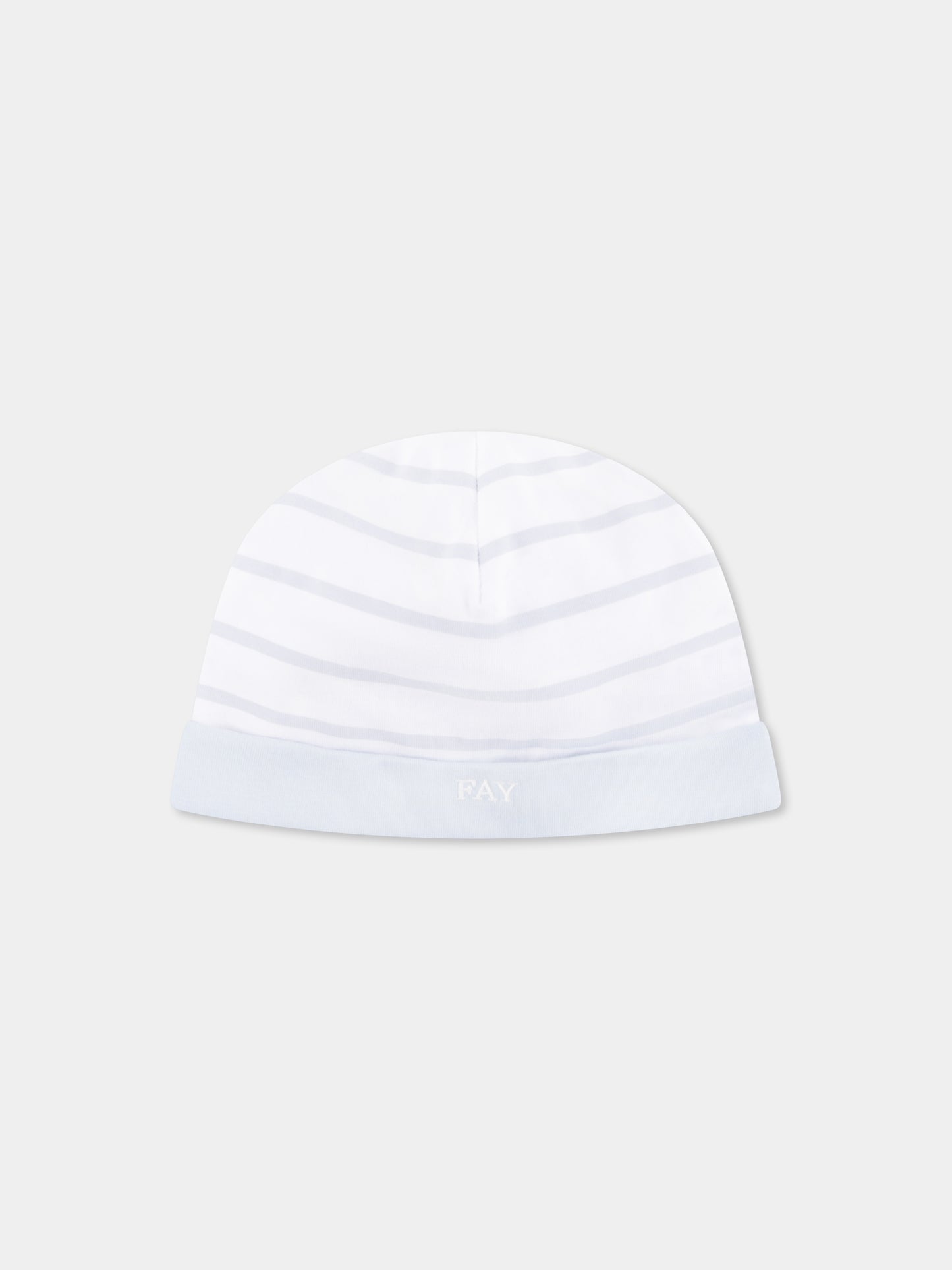 Blue romper set for baby boy with logo