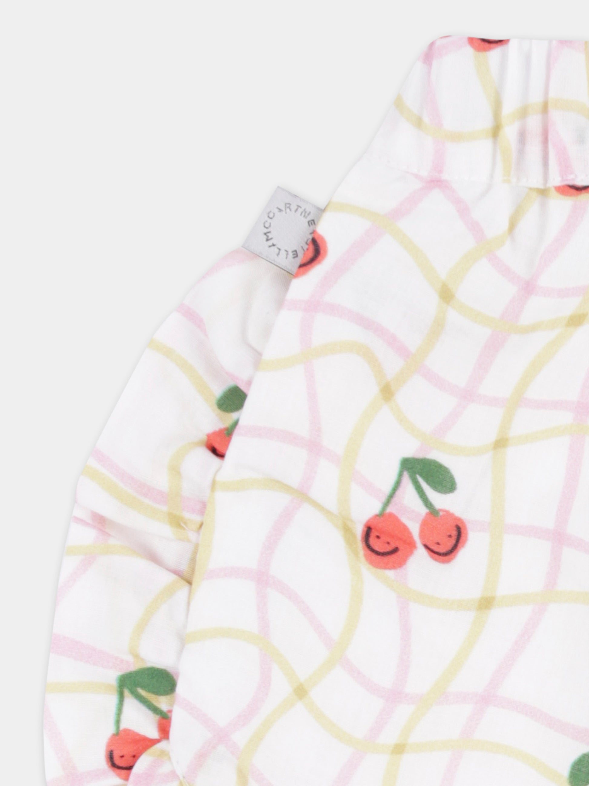 Shorts avorio per neonata con ciliegie all over,Stella Mccartney Kids,TW6059 Z2717 101MC