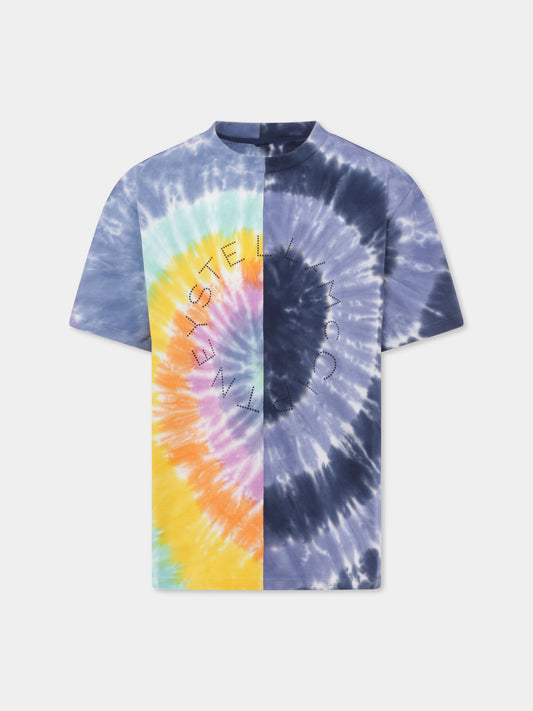 T-shirt multicolor per bambini con logo,Stella Mccartney Kids,TW8C51 Z2588 999MC
