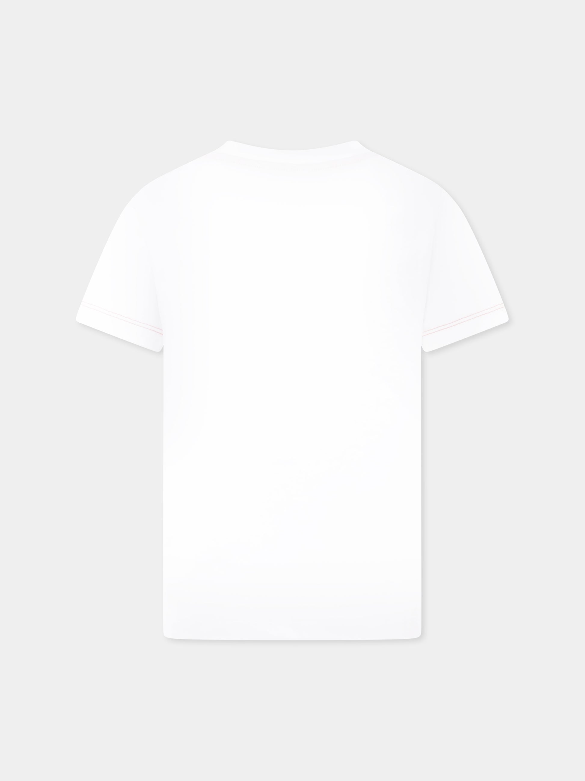 T-shirt bianca per bambini con logo,Missoni,MW8P41 Z0082 100