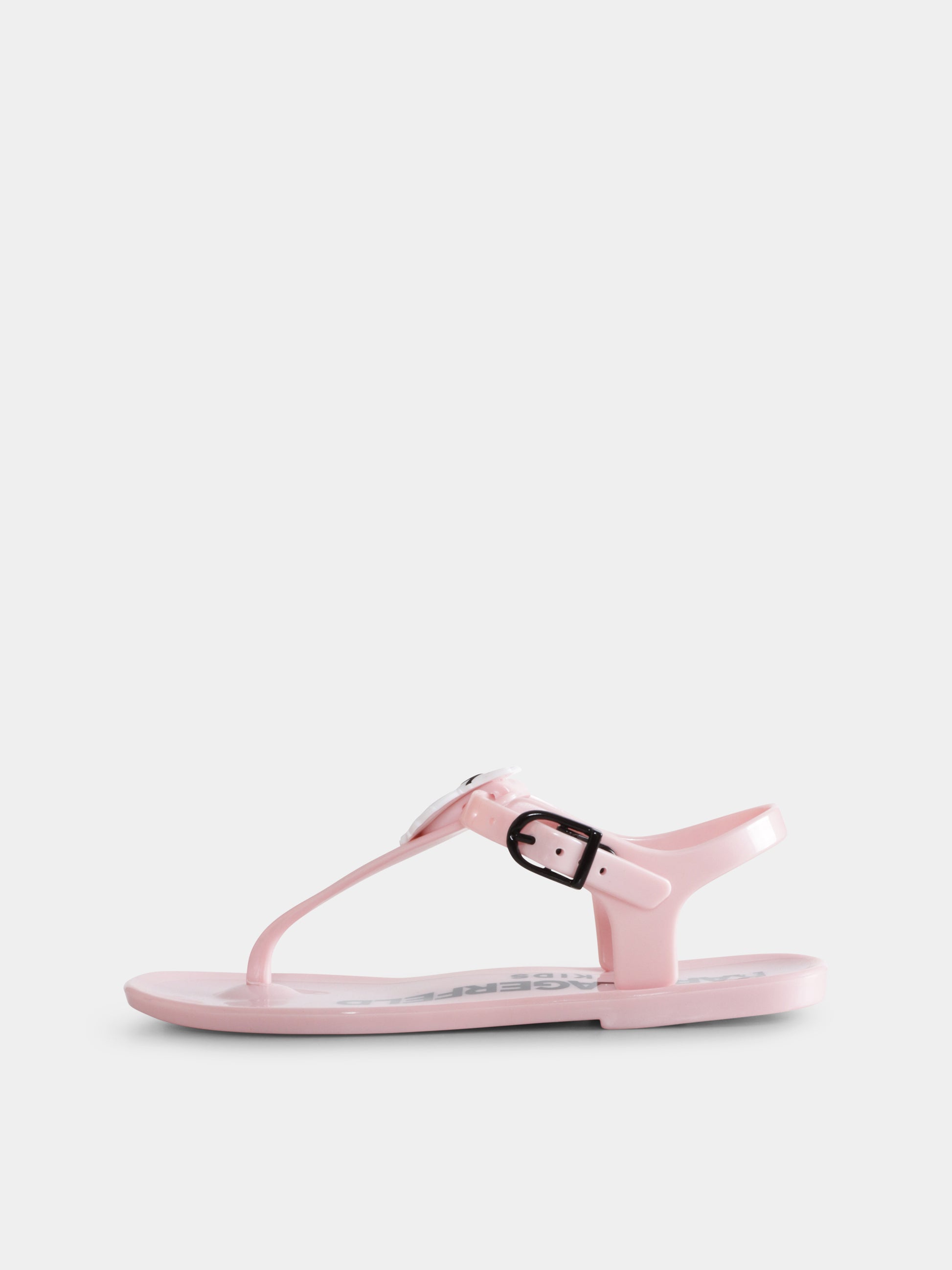 Infradito rosa per bambina con Karl e Choupette,Karl Lagerfeld Kids,Z30370 46P