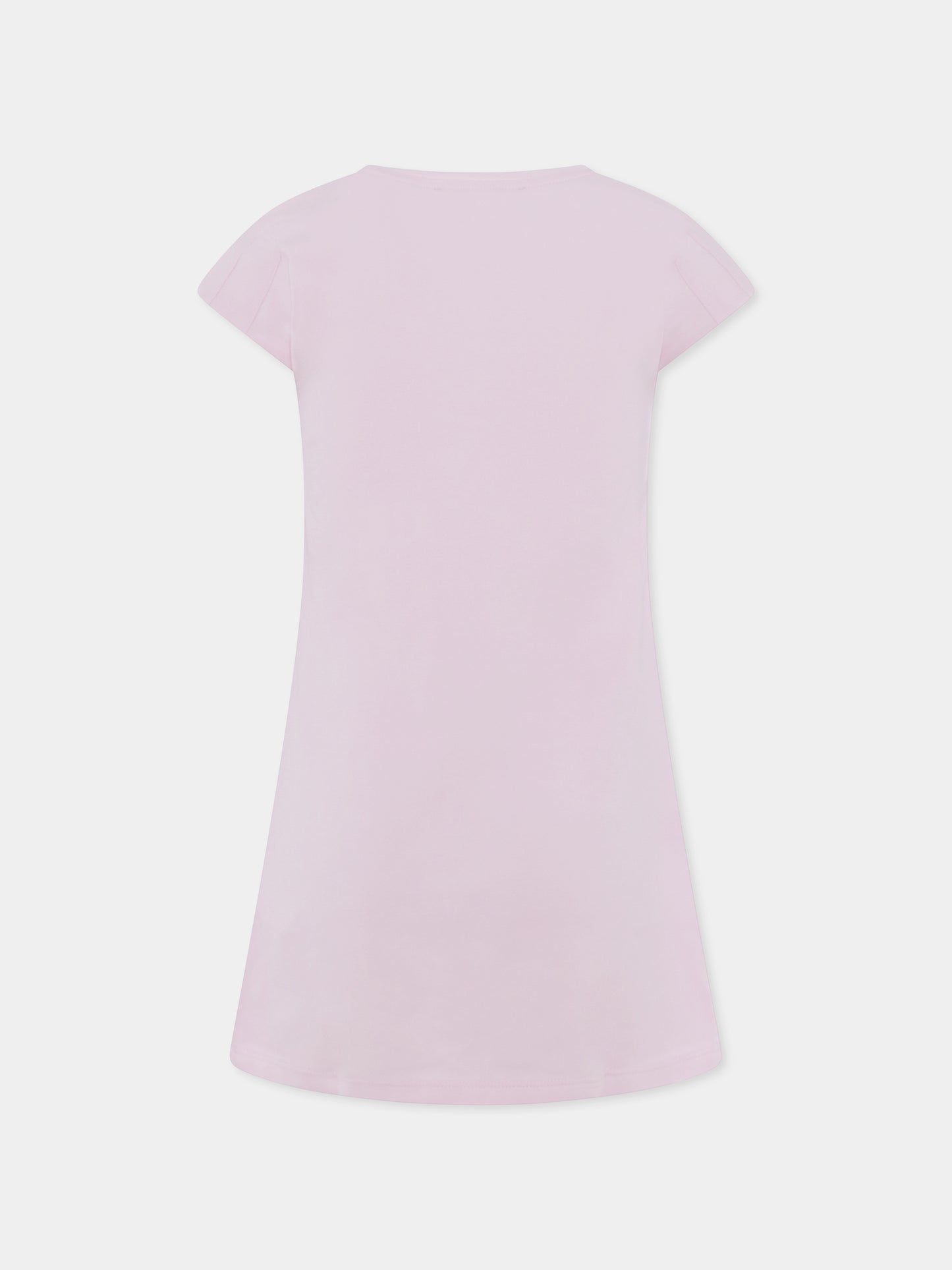 Vestito rosa per bambina con Choupette,Karl Lagerfeld Kids,Z30456 46P