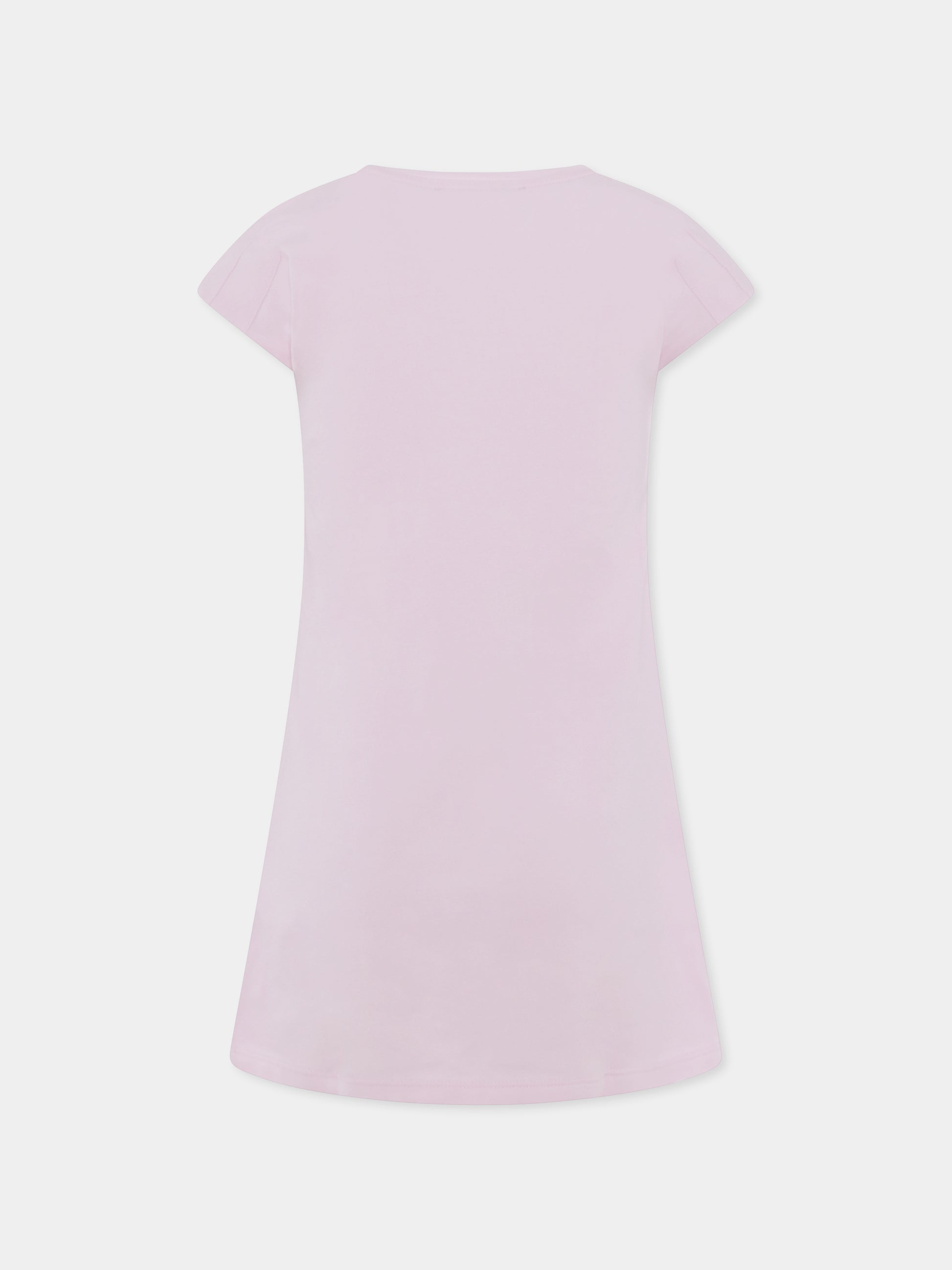 Vestito rosa per bambina con Choupette,Karl Lagerfeld Kids,Z30456 46P