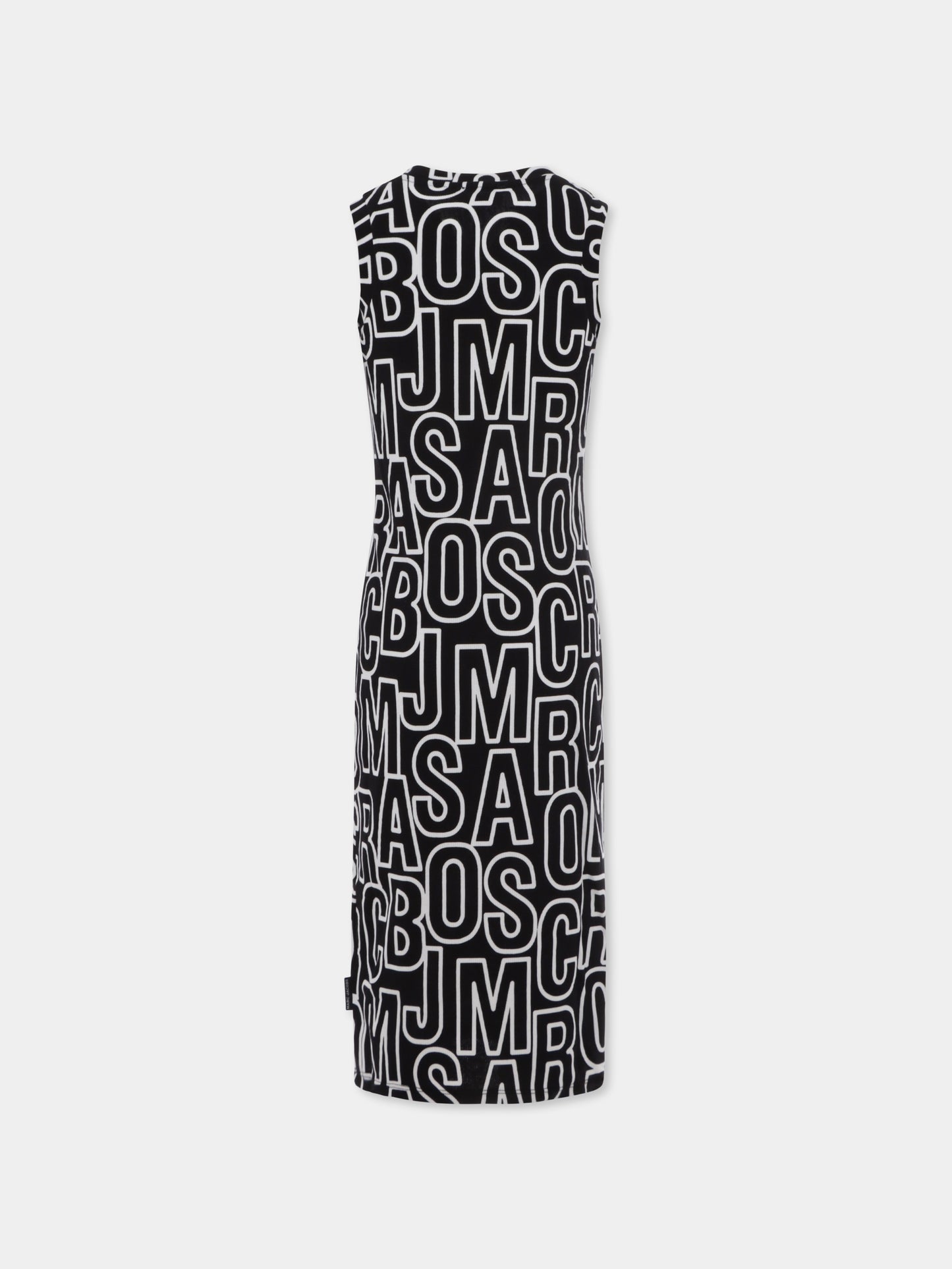 Vestito nero per bambina con logo all over,Marc Jacobs,W60499 09B