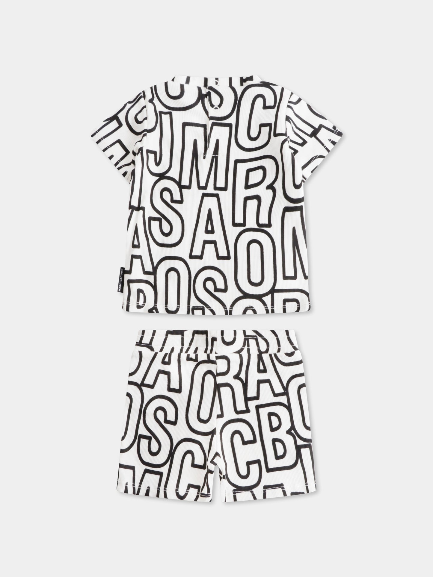 Completo avorio per neonati con logo all over,Marc Jacobs,W60511 126