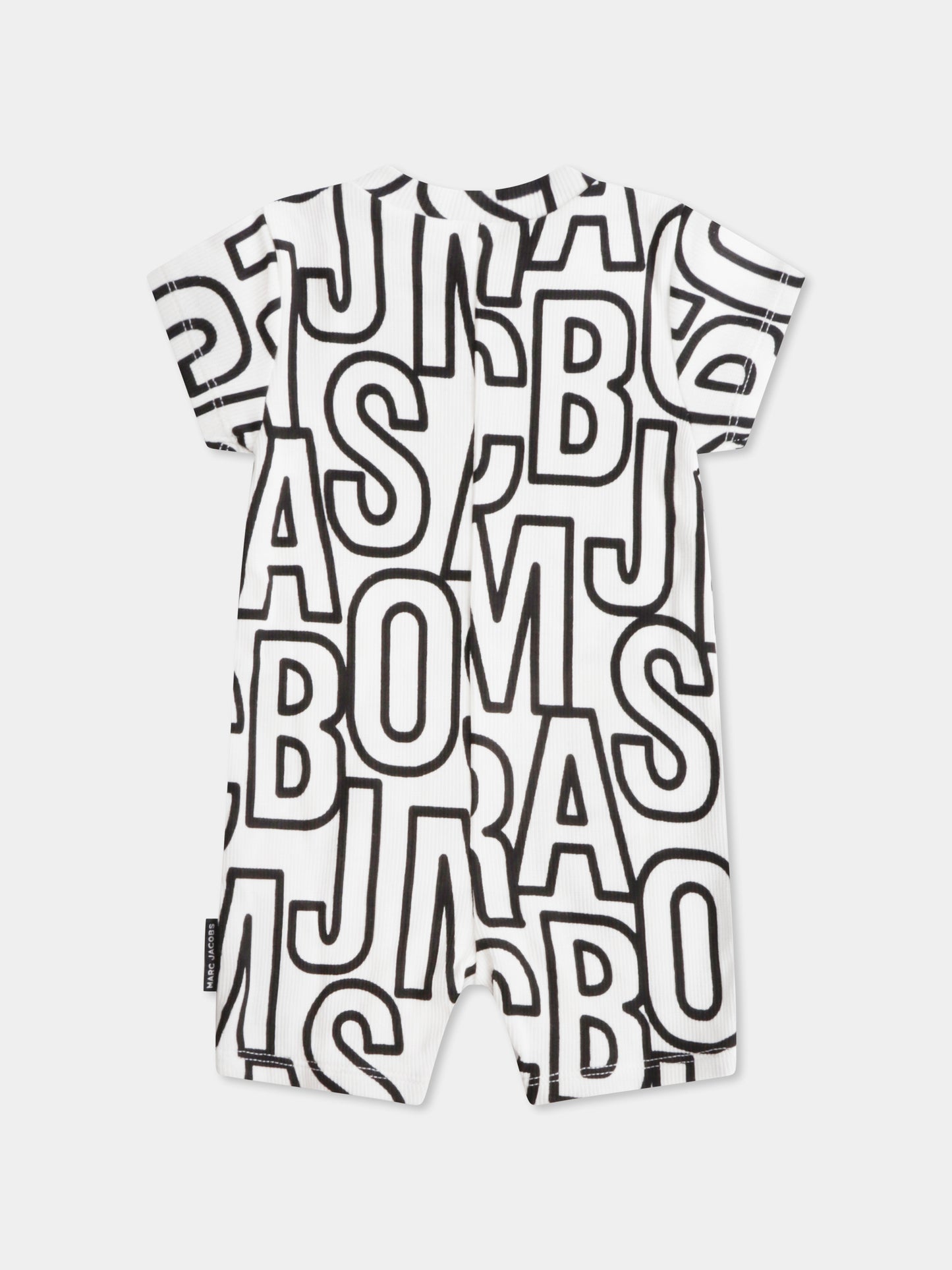 Pagliaccetto avorio per neonati con logo all over,Marc Jacobs,W60514 126