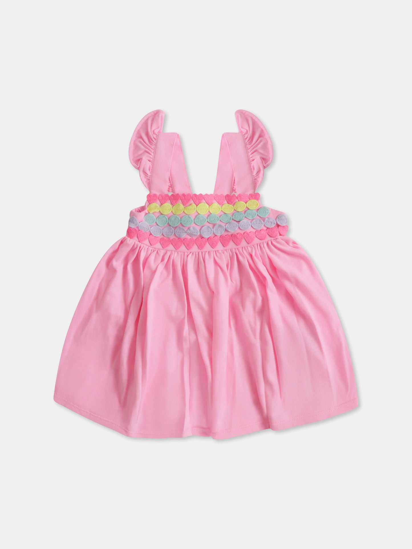 Vestito rosa per neonata con cuori,Billieblush,U21092 462