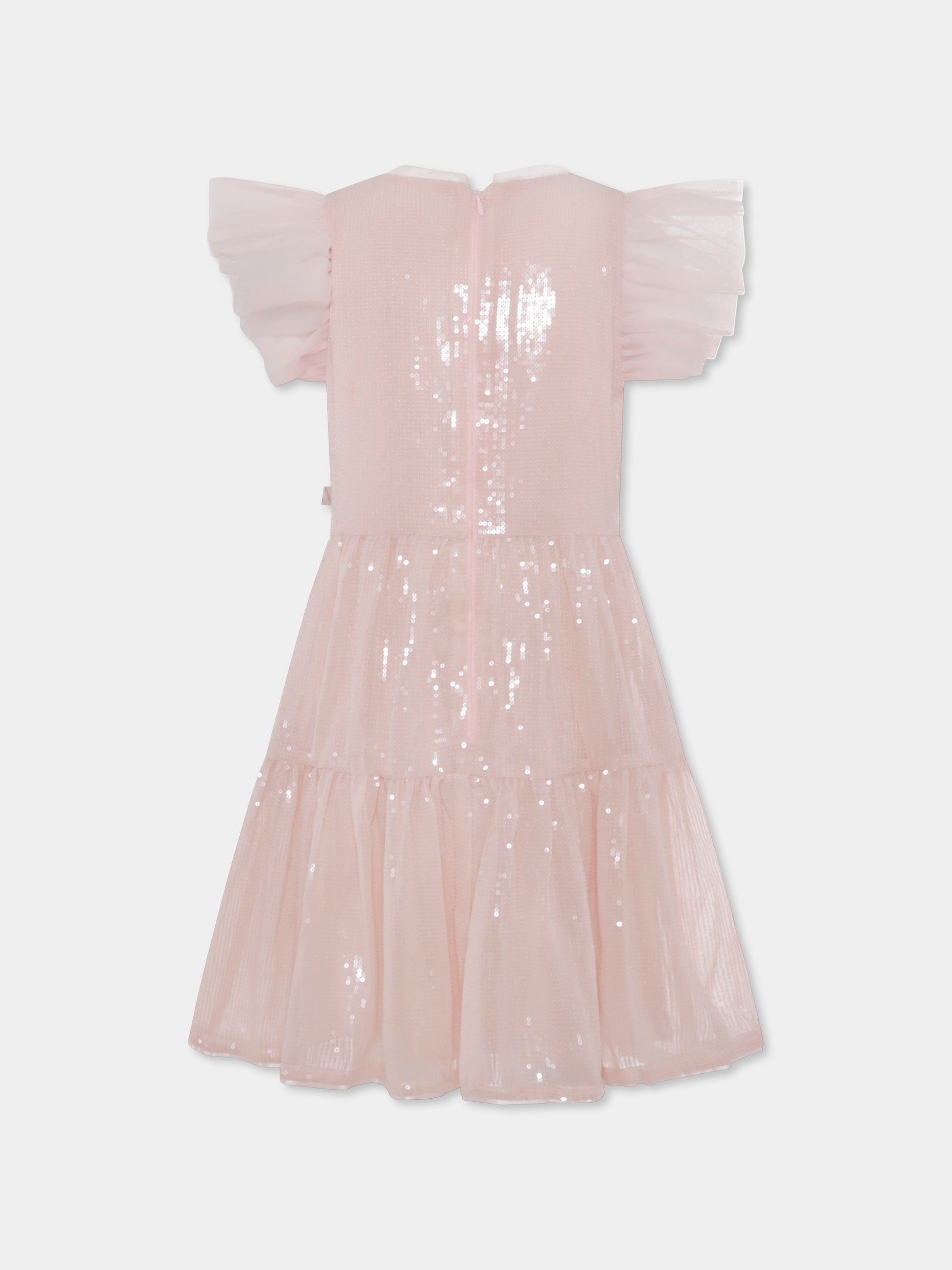 Vestito rosa per bambina con paillettes,Billieblush,U21100 45X