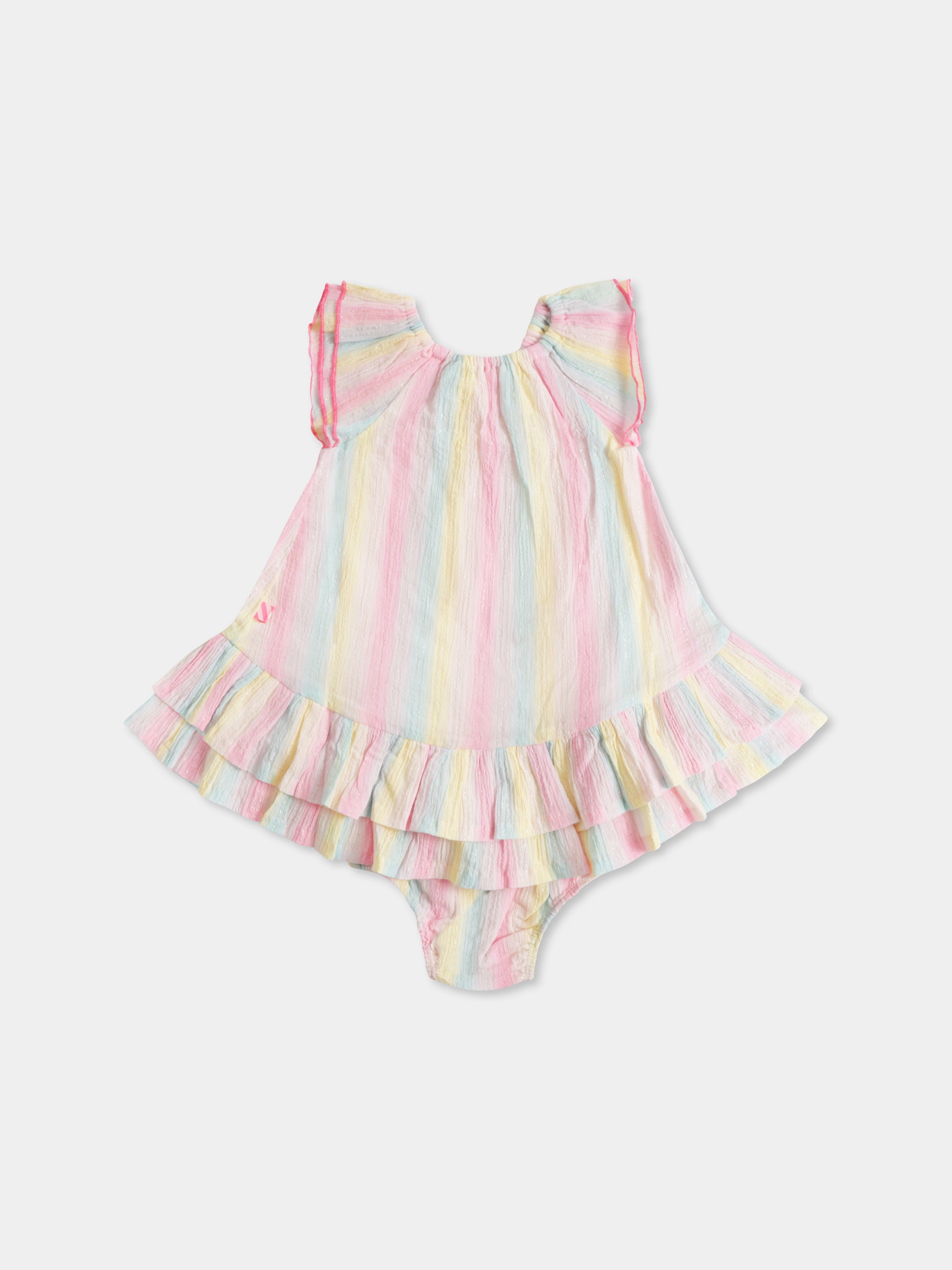 Vestito multicolor per neonata con cuore,Billieblush,U20820 Z41