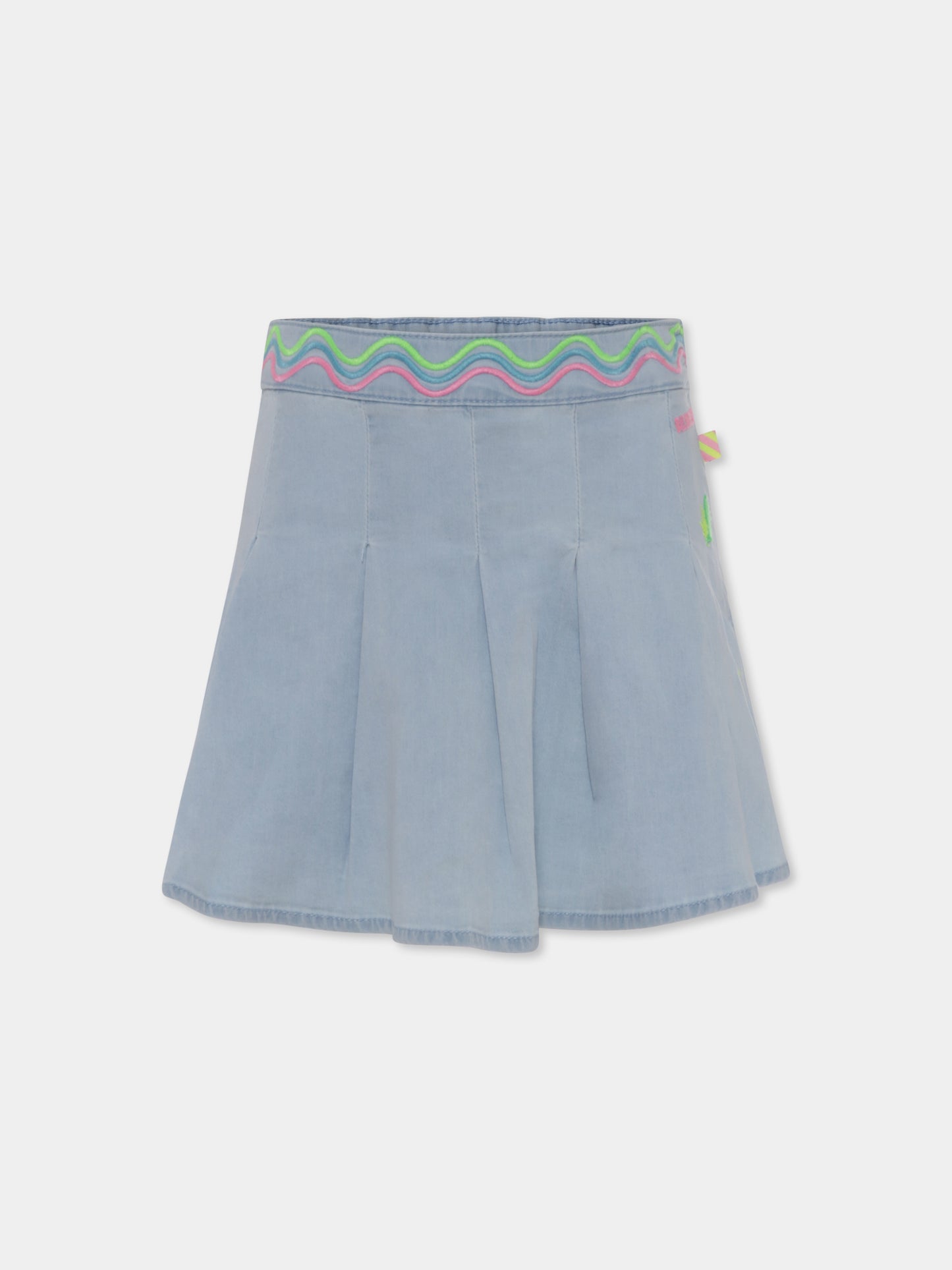 Gonna denim per bambina con ricami,Billieblush,U20140 Z04