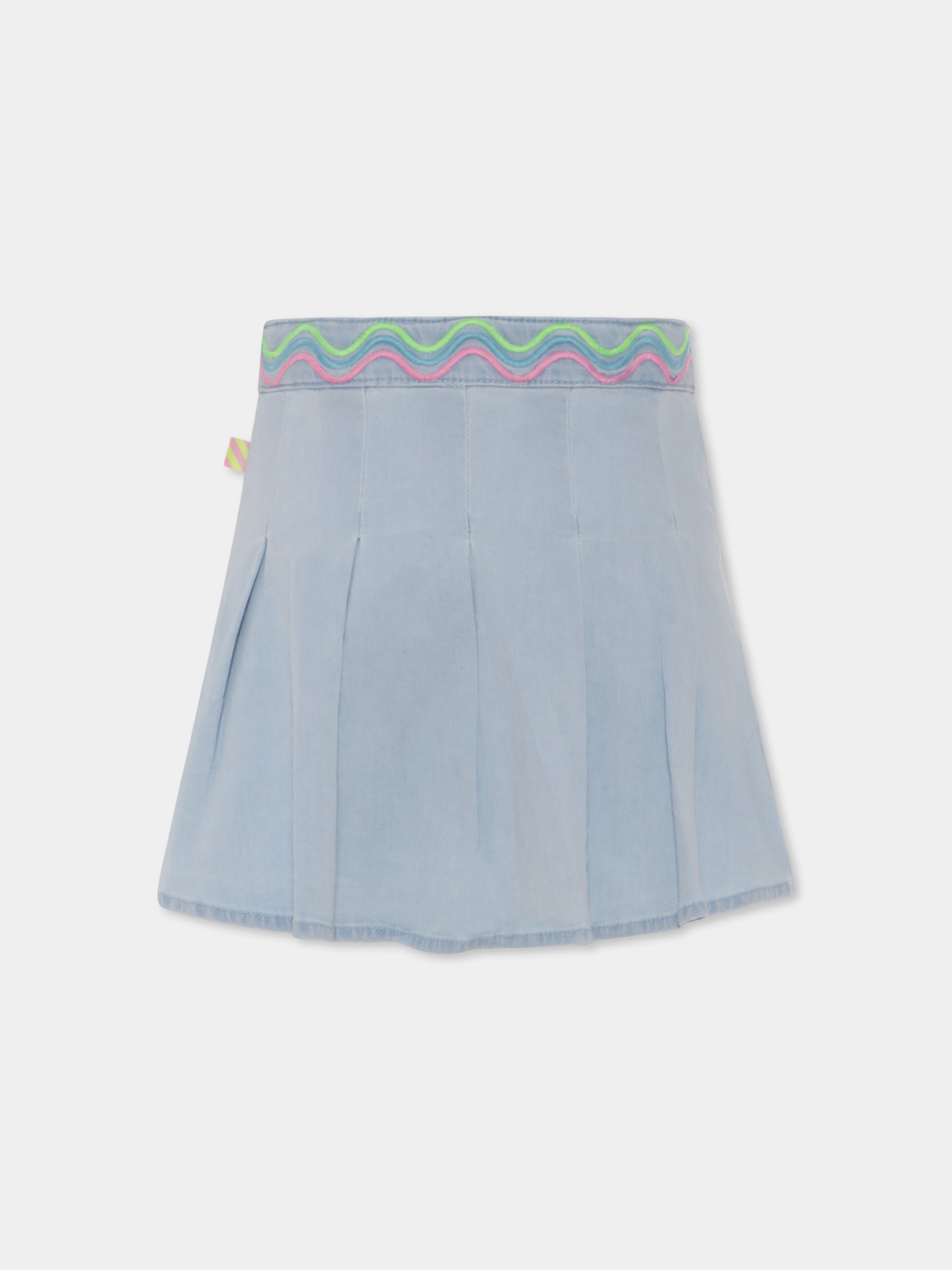 Gonna denim per bambina con ricami,Billieblush,U20140 Z04