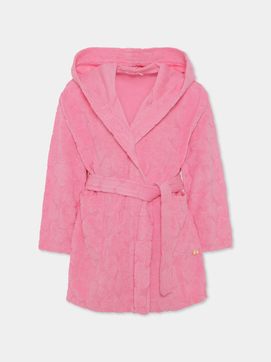 Accappatoio rosa per bambina con cuori,Billieblush,U20639 462