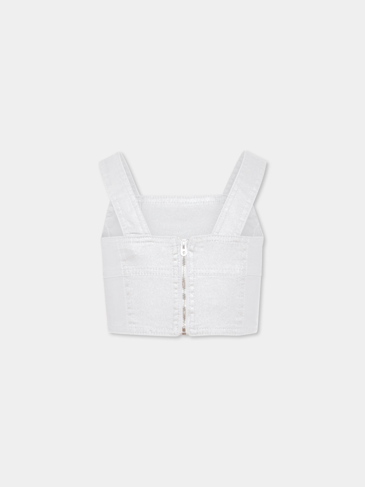 Top crop argento per bambina,Marc Jacobs,W60196 016