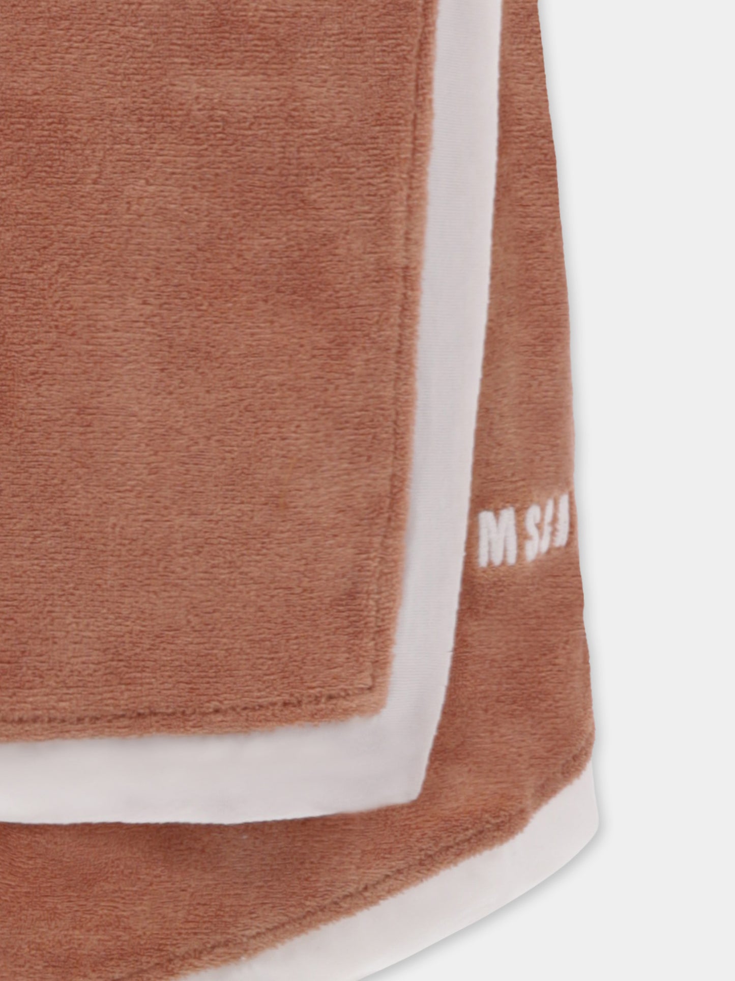 Brown skirt for girl with logo