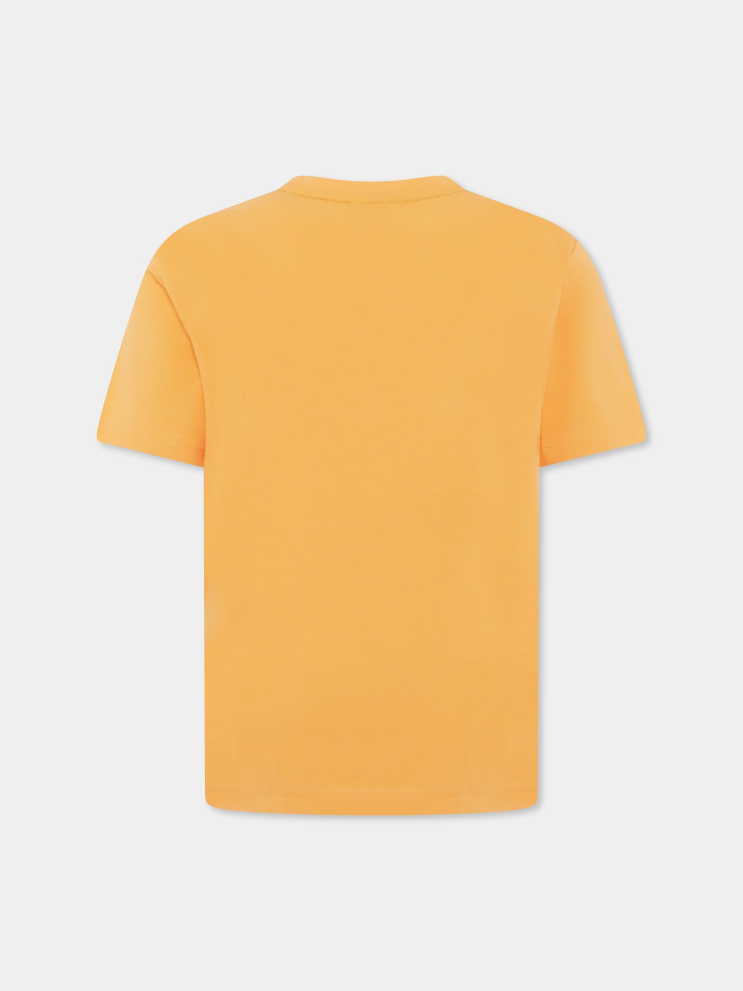 T-shirt arancione per bambino con logo,Boss,J50718 389