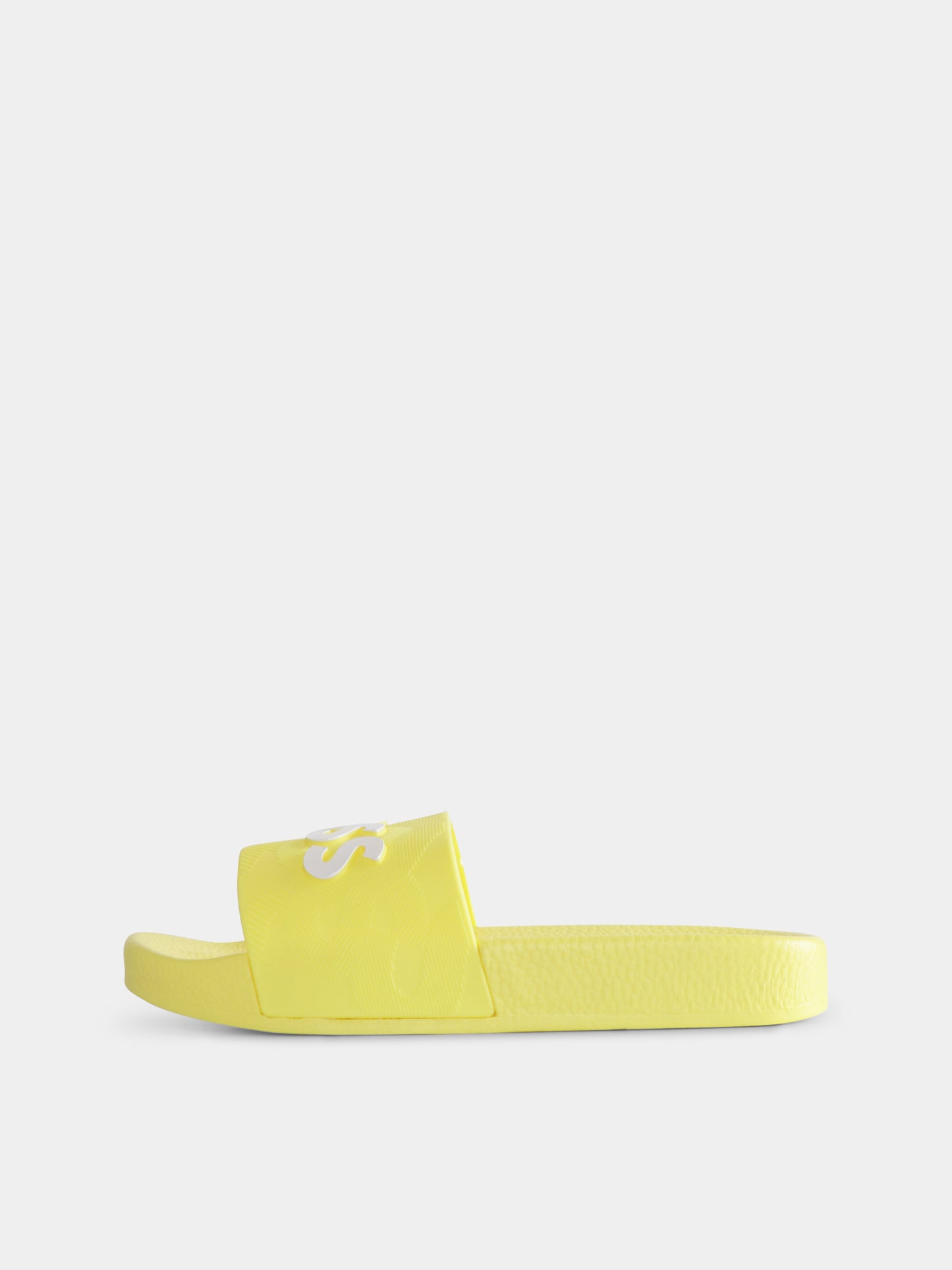 Ciabatte gialle per bambino con logo,Boss,J50888 609