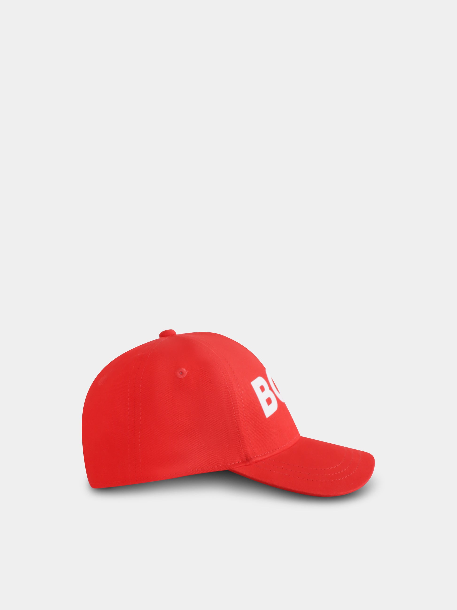 Cappello rosso per bambino con logo,Boss,J50943 997