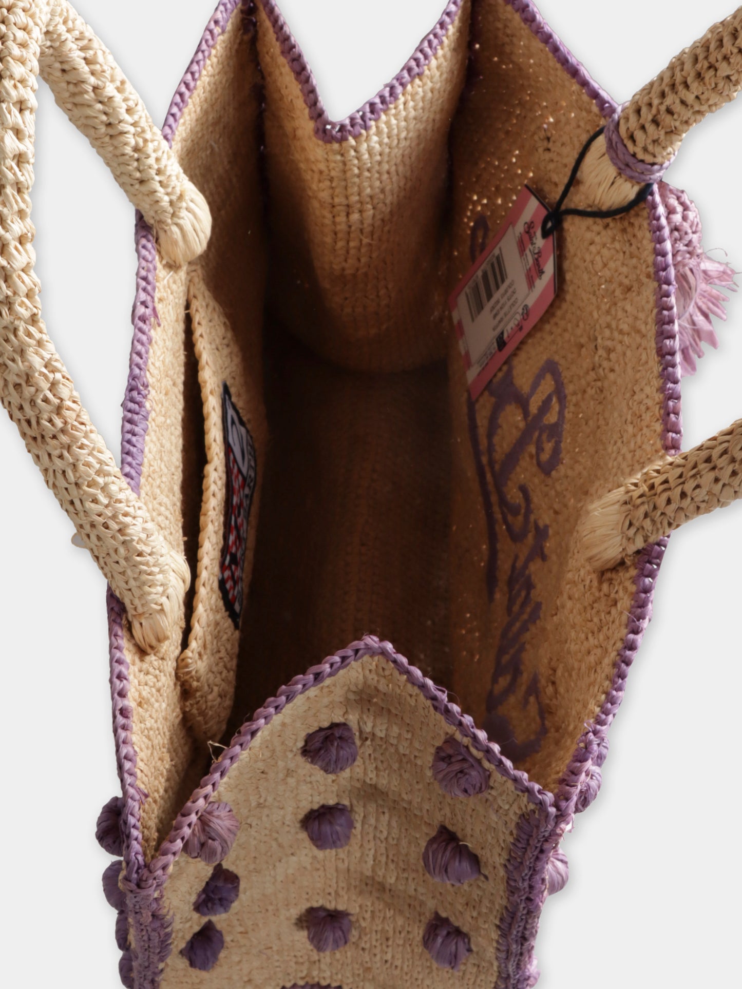 Beige bag for girl with logo