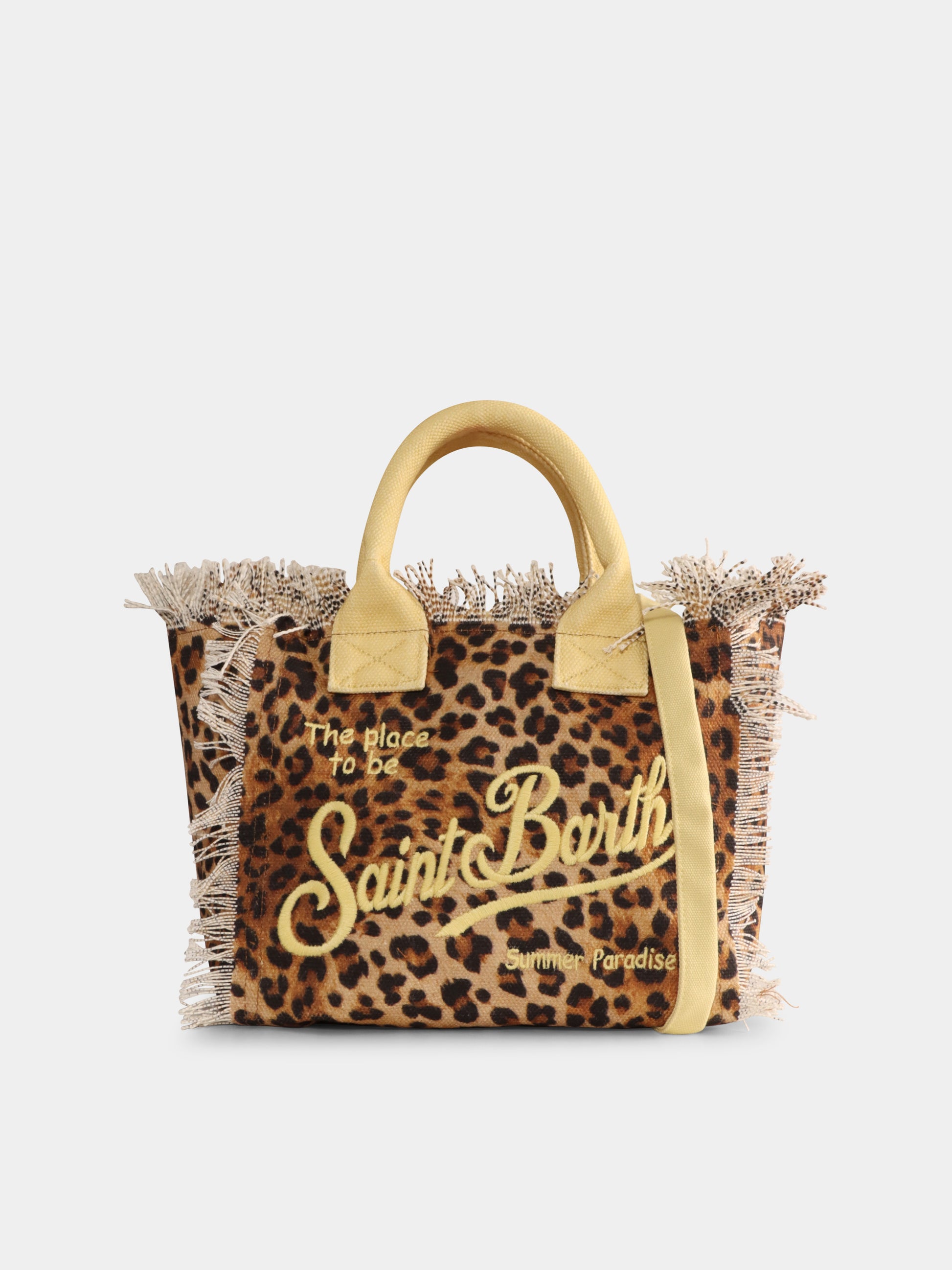 Borsa mare Colette multicolor per bambina con stampa animalier e logo,Mc2 Saint Barth,COL0001 04176H