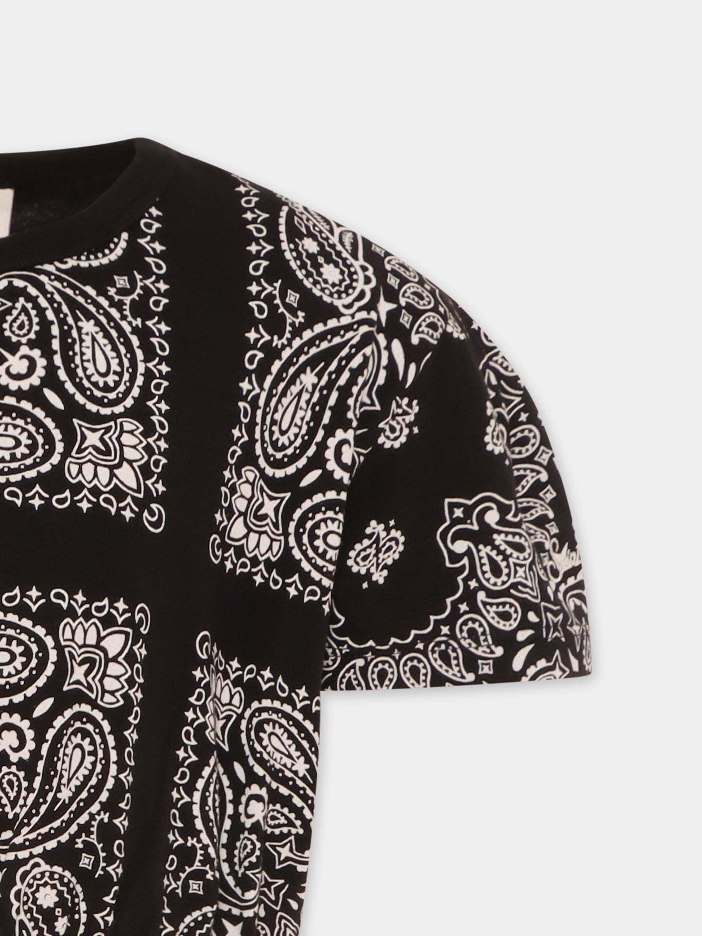 Vestito nero per bambina con stampa paisley,Mc2 Saint Barth,LEI0001 03148H