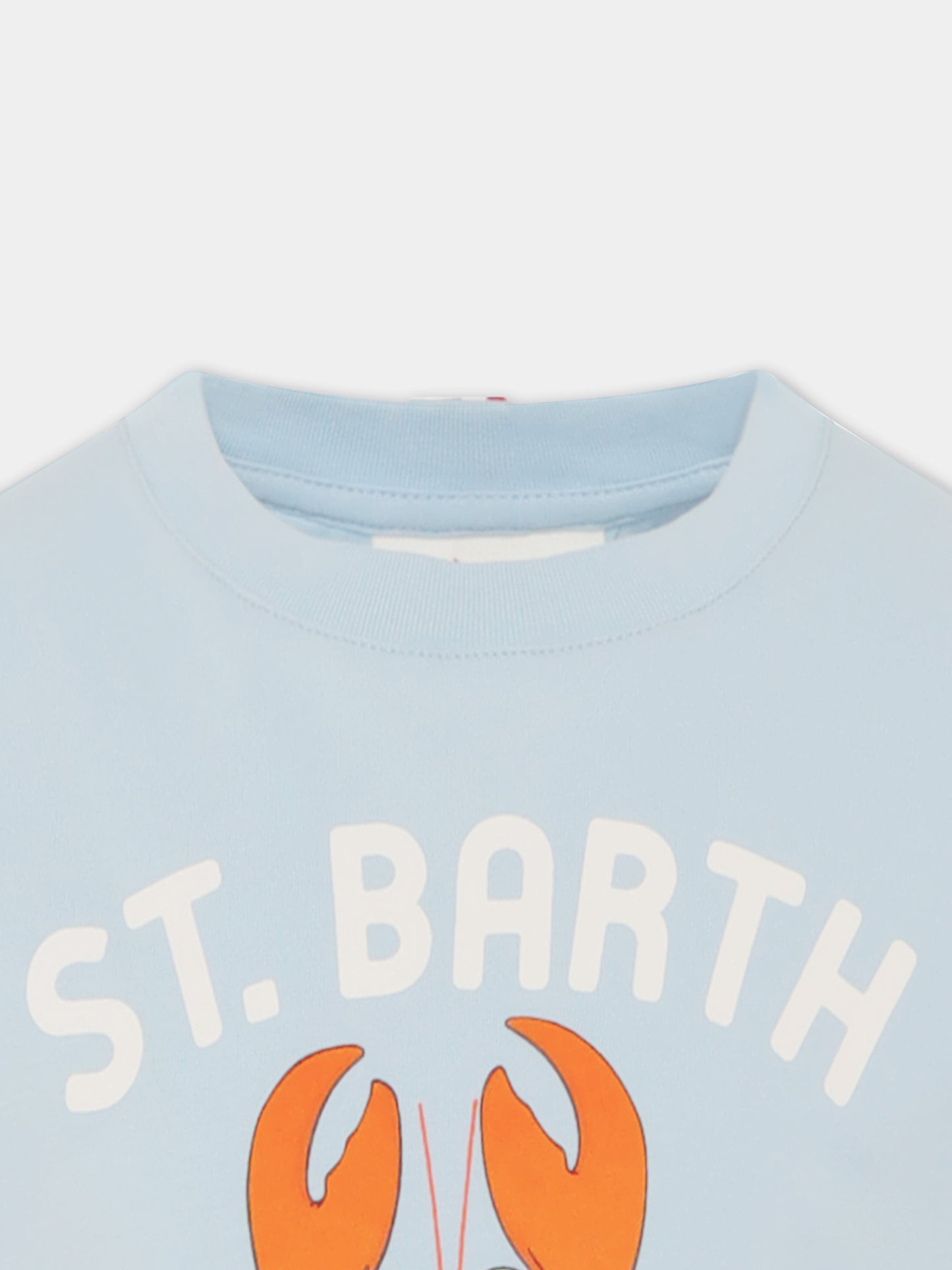 Light blue t-shirt for boy with lobster