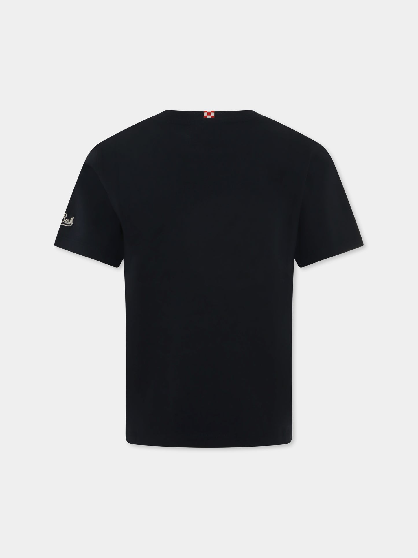 T-shirt blu per bambino con tartaruga,Mc2 Saint Barth,TSH0001 03084H