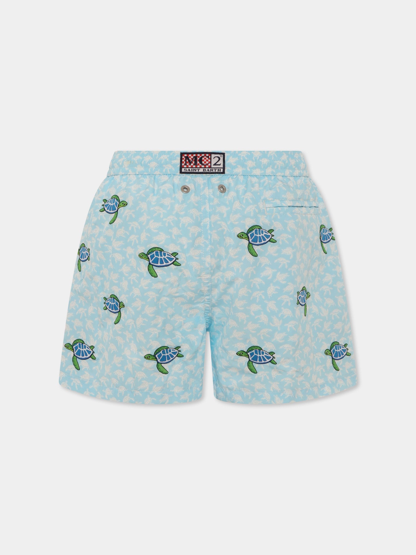 Boxer mare celeste per bambino con tartaruga,Mc2 Saint Barth,JEA0014 03598H