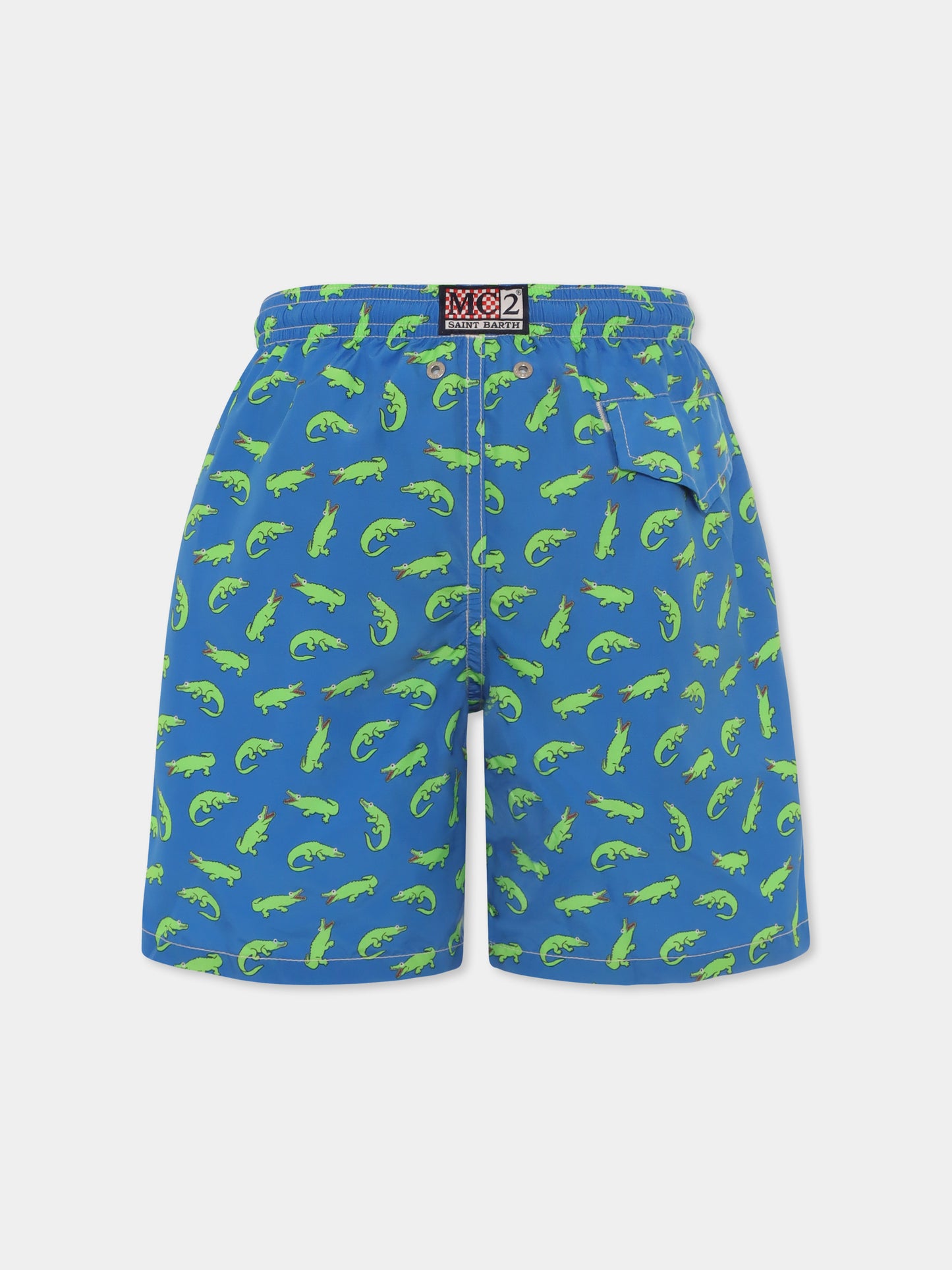 Boxer mare azzurro per bambino con alligatore all over,Mc2 Saint Barth,JEA0016 00748D