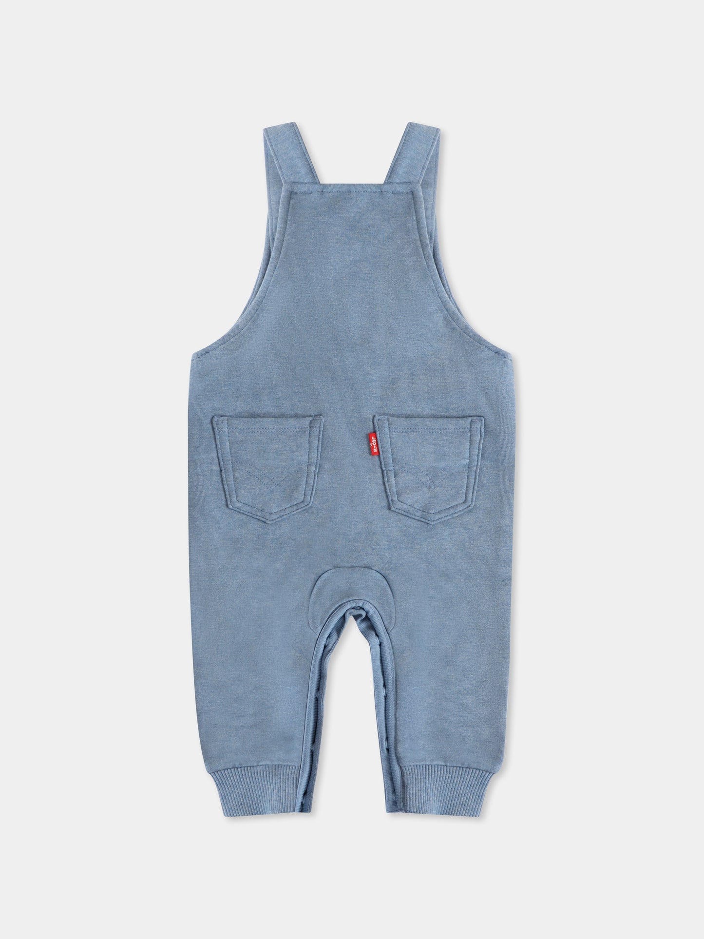 Salopette azzurra per neonato con logo,Levi's Kids,6EK370 BJP