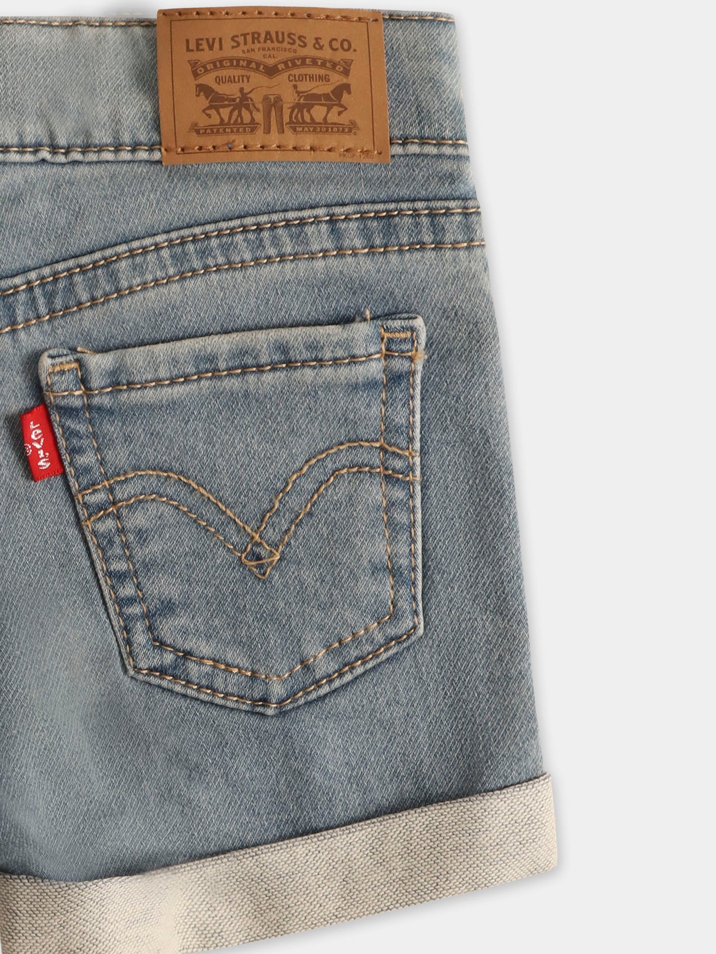 Shorts denim per neonato con logo,Levi's Kids,1EB192 L6C