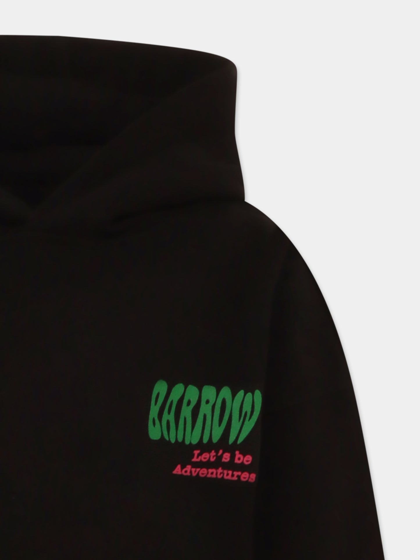 Felpa nera per bambina con logo e paillettes,Barrow,S5BKJGHS170 110