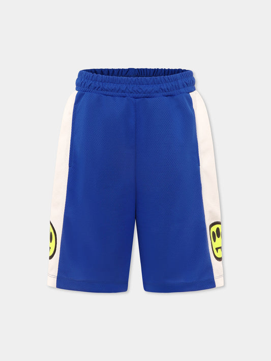 Blue shorts for kids with smiley