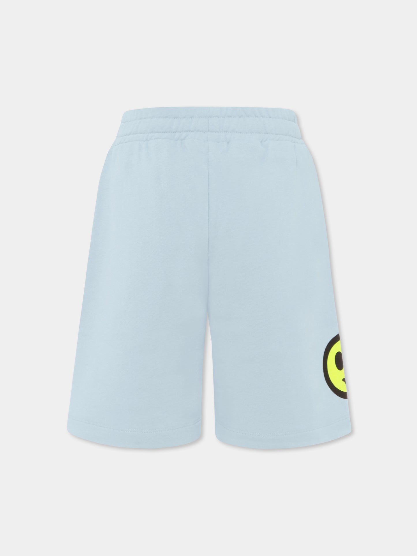 Light blue shorts for kids with logo