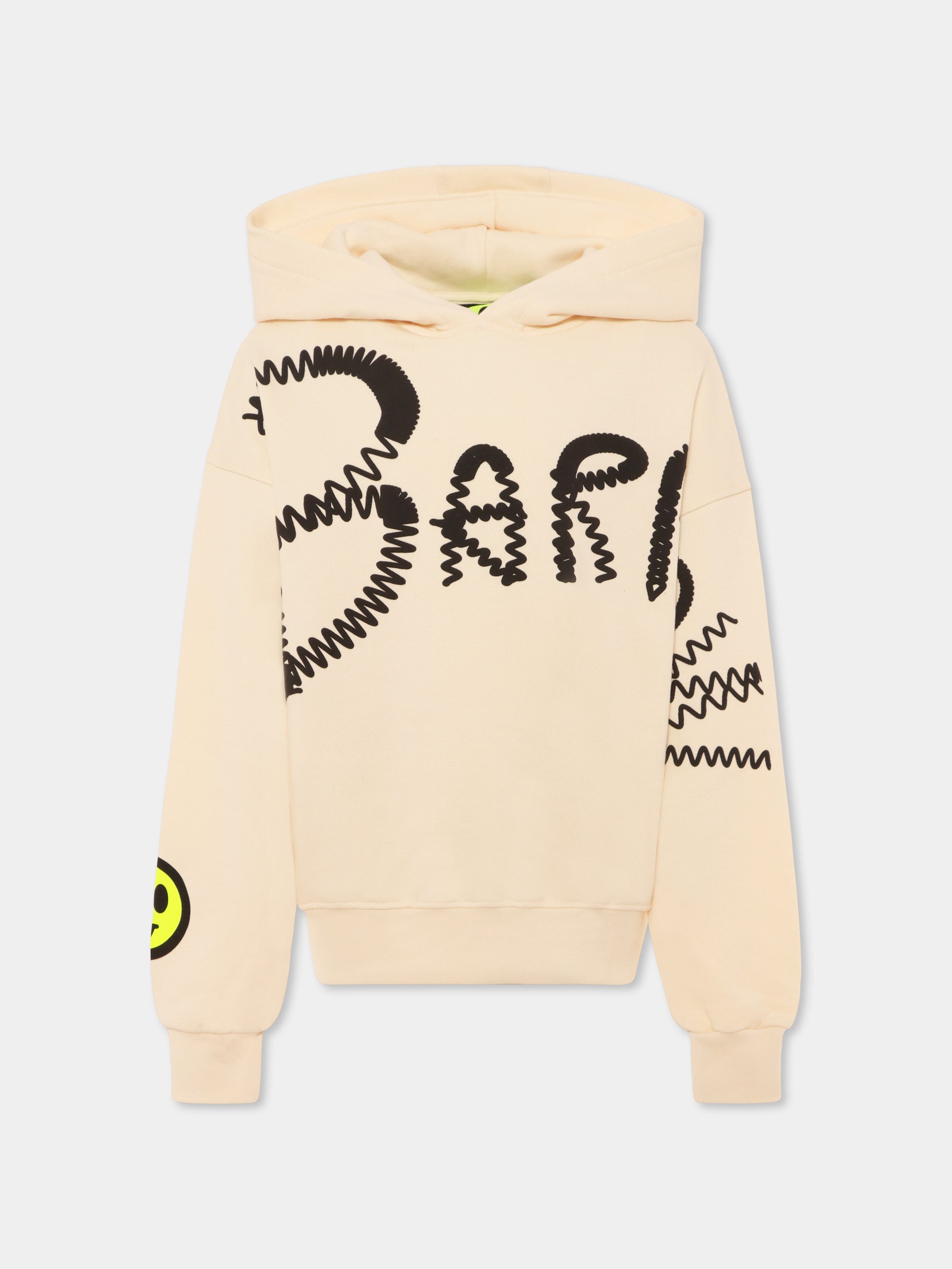 Felpa avorio per bambini con logo,Barrow,S5BKJUHS037 013