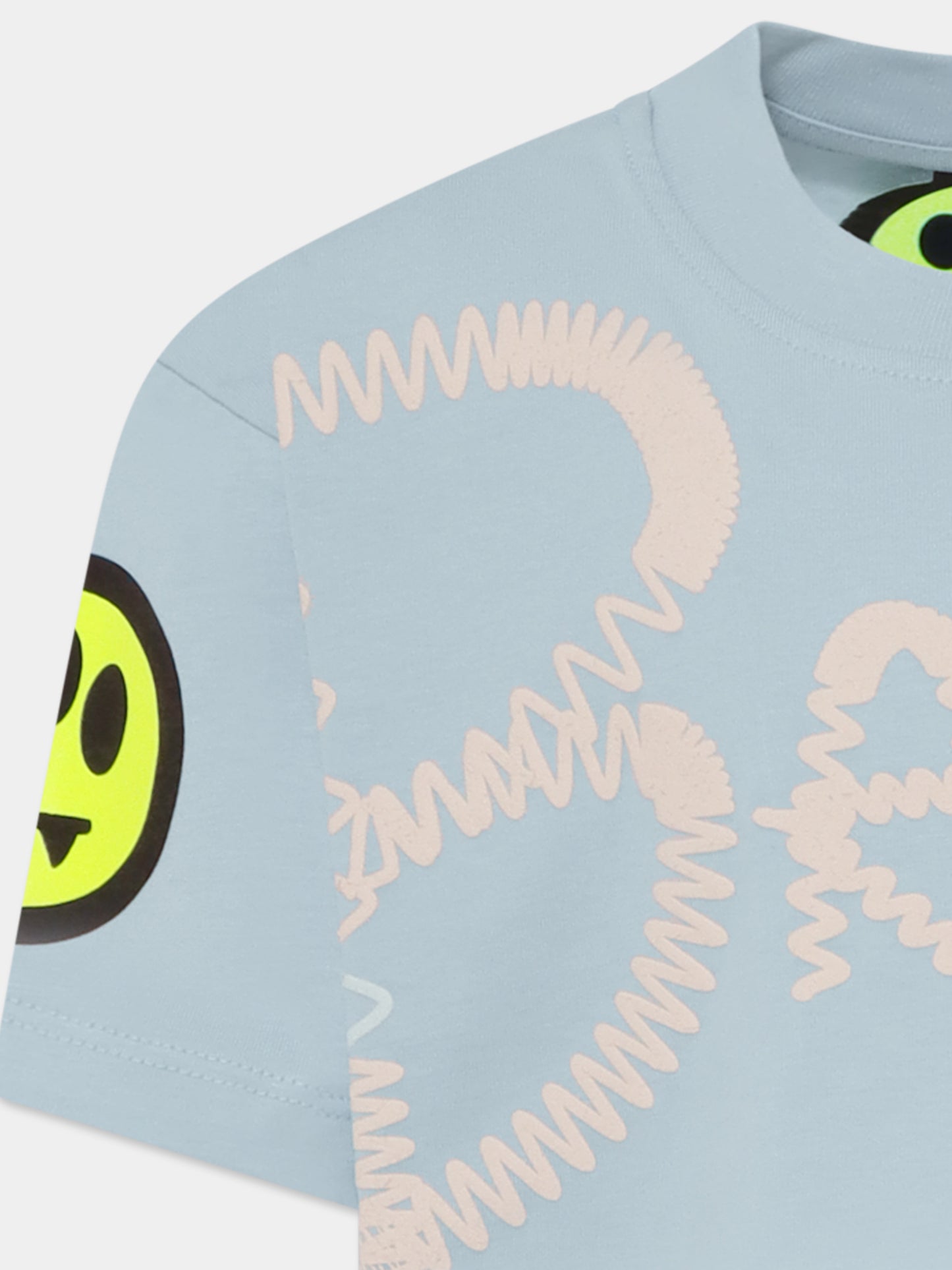 Light blue t-shirt for kids with logo