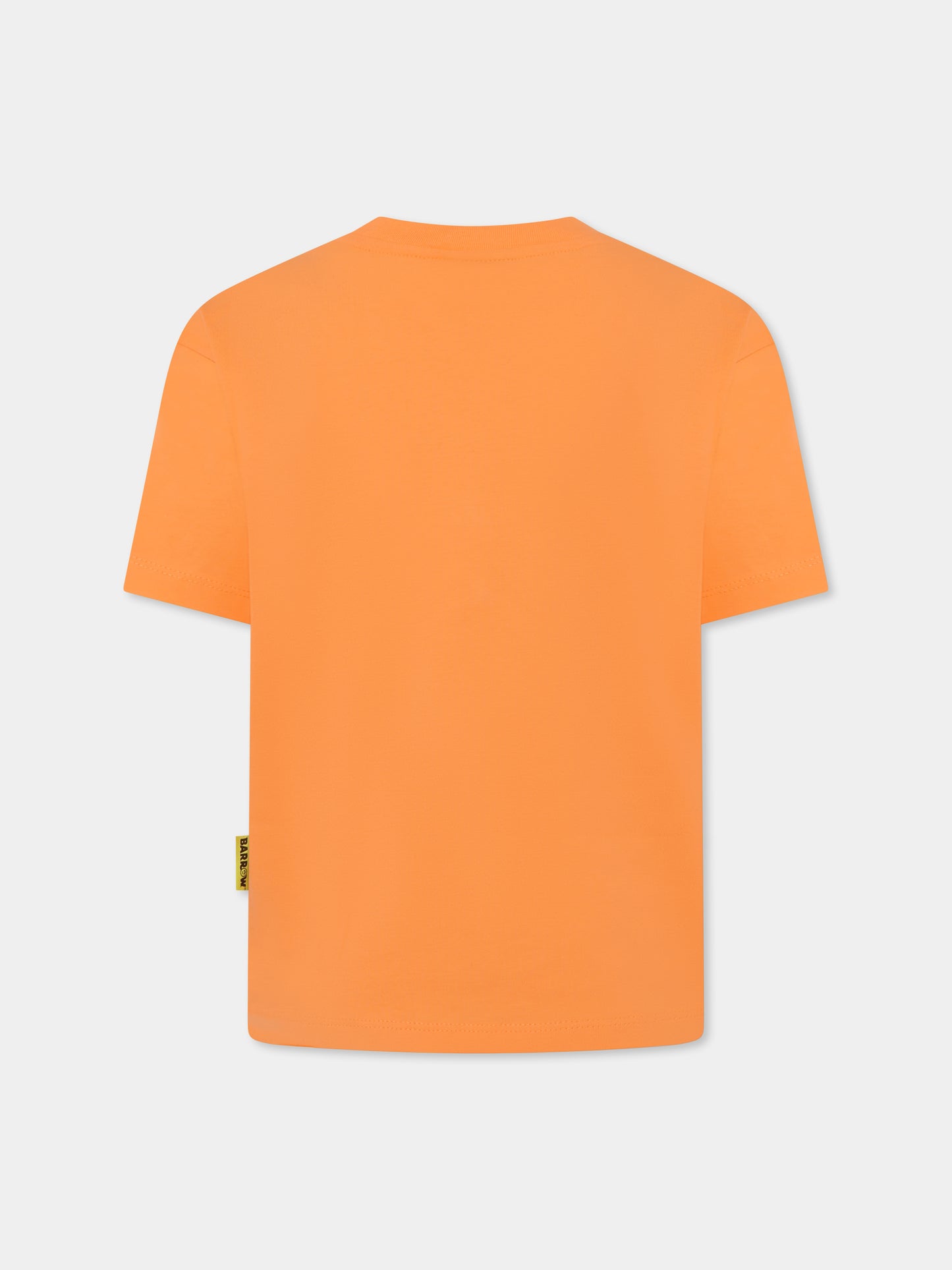 T-shirt arancione per bambini con logo,Barrow,S5BKJUTH082 258