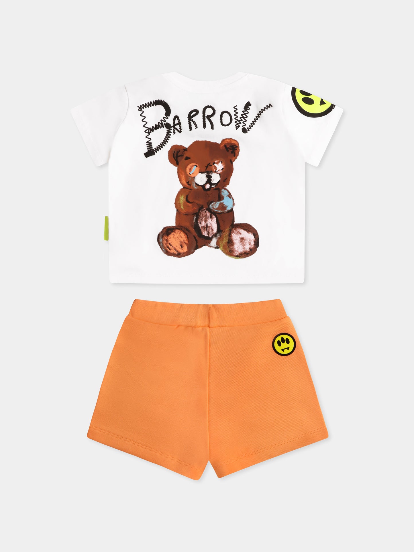 Multicolor suit for baby girl with logo