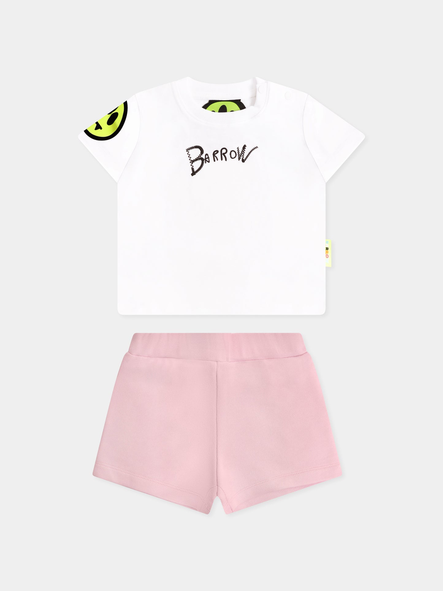 Multicolor suit for baby girl with logo