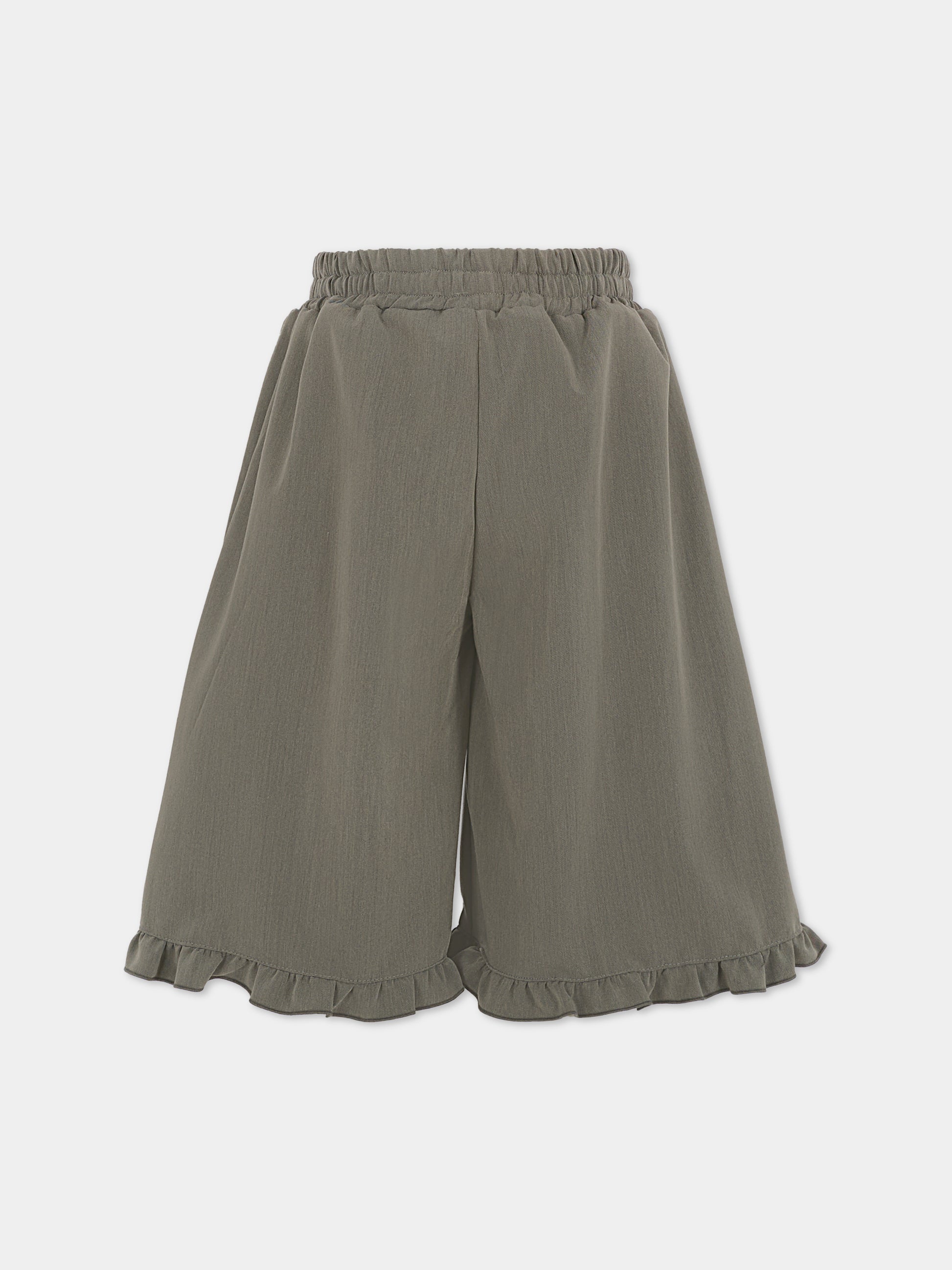 Shorts grigi per bambina con logo,Vivetta Kids,VI2515GR