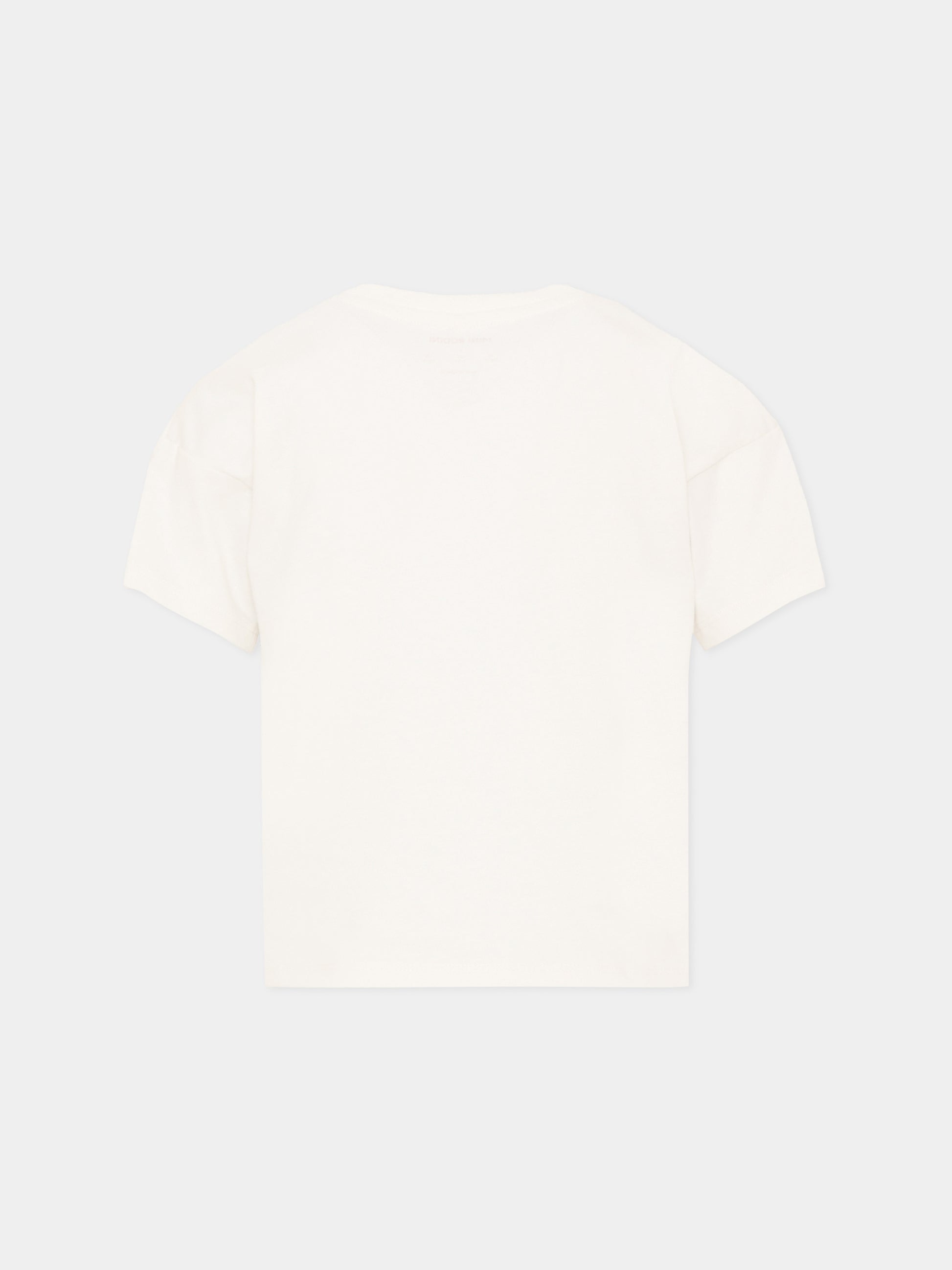 T-Shirt bianca per bambina con stampa gatto,Mini Rodini,2612011810