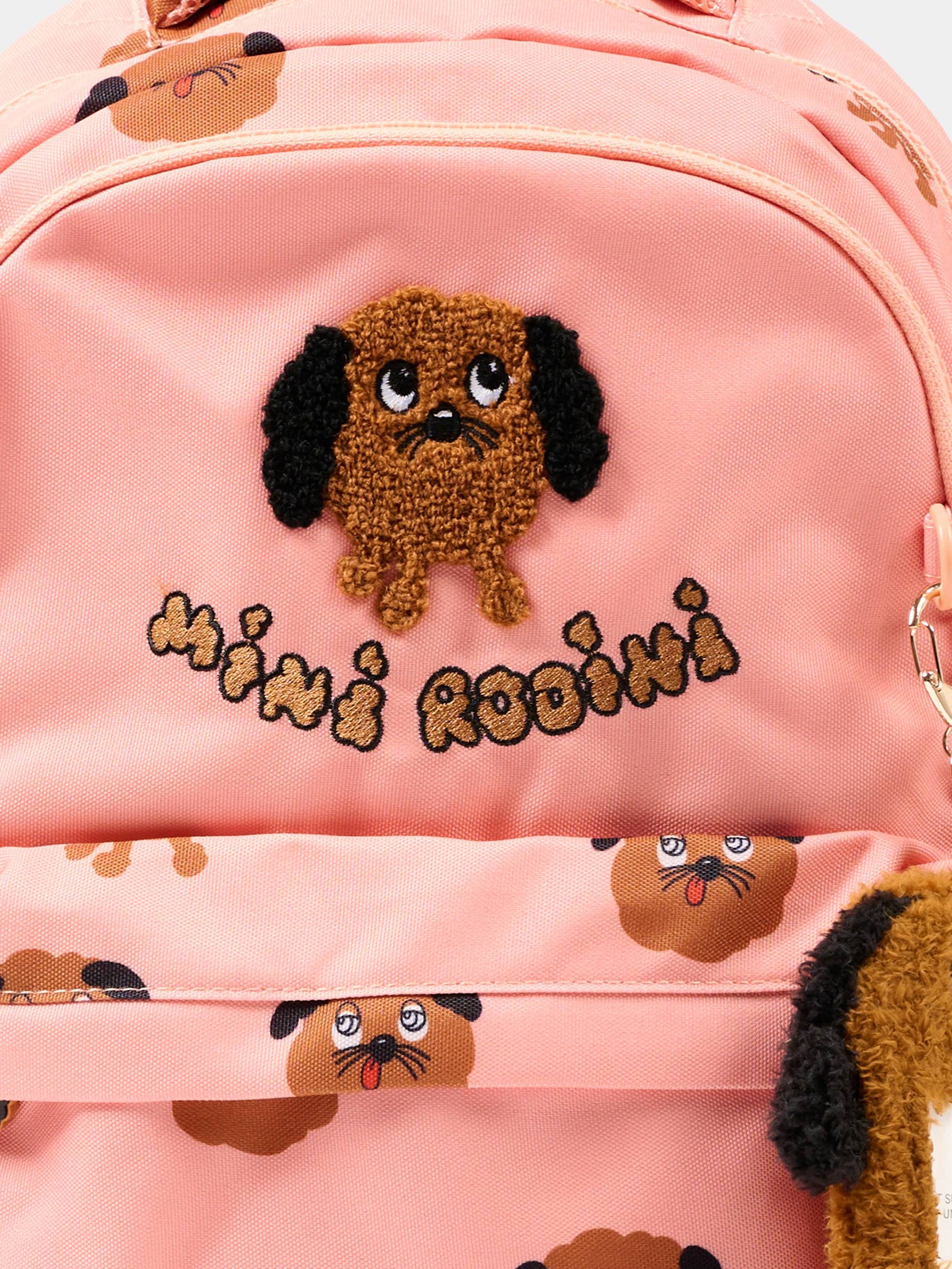 Zaino rosa per bambina con cagnolini,Mini Rodini,2616010528