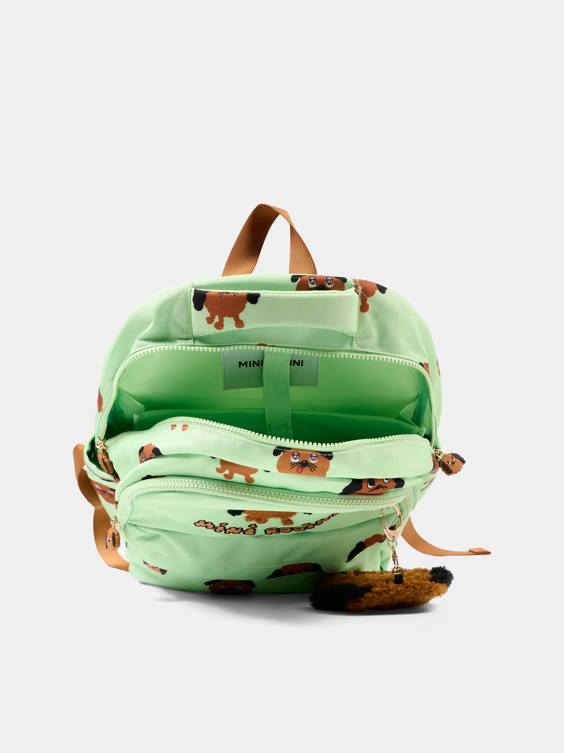 Zaino verde per bambini con cagnolini,Mini Rodini,2616010575
