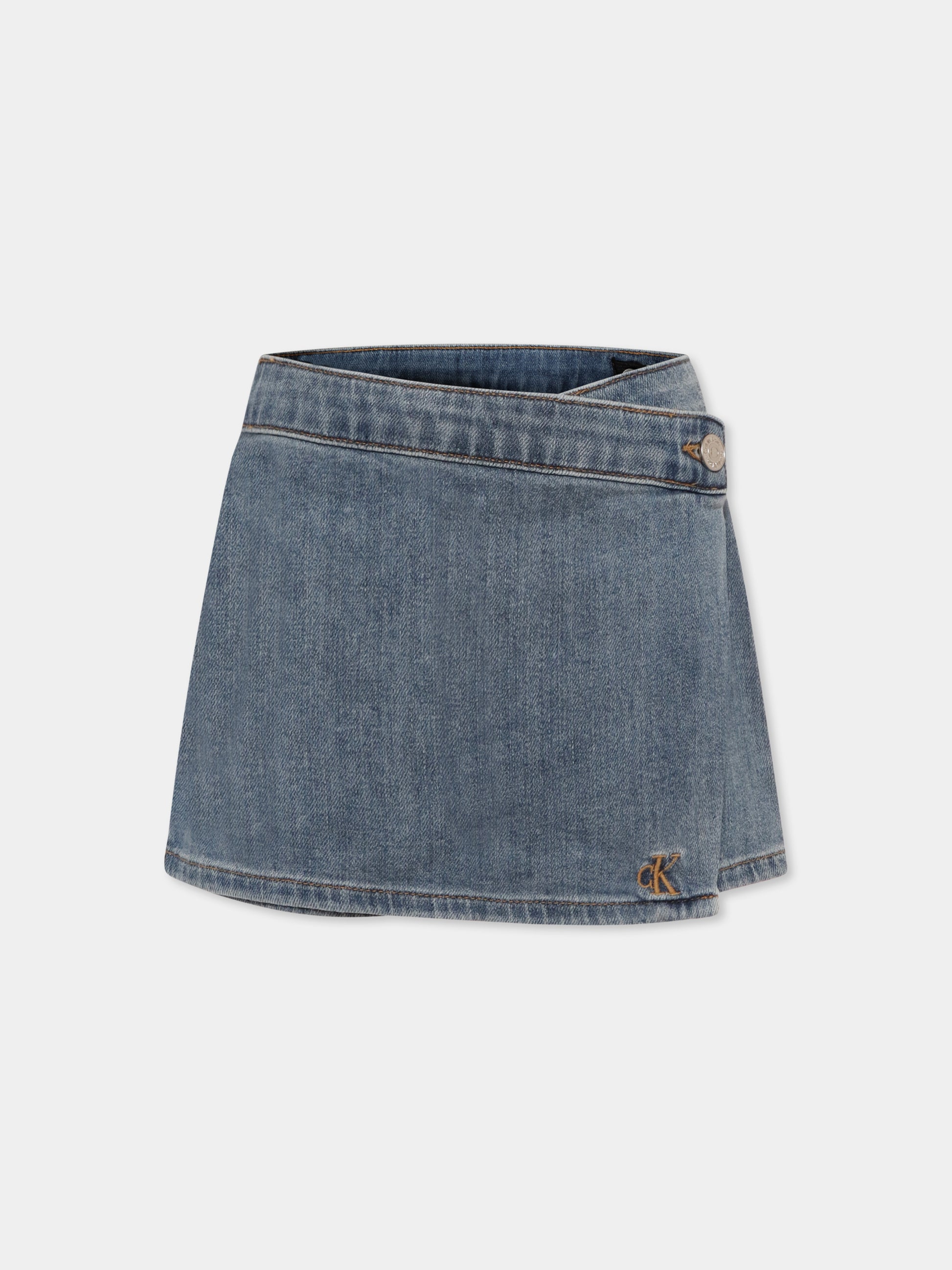 Shorts denim per bambina con logo,Calvin Klein Kids,25S CKIG0IG02887J IG0IG02887 1A4